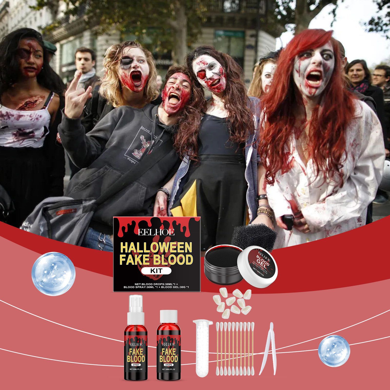EELHOE Halloween Fake Blood Special Effects Set, 1 Set photo 5