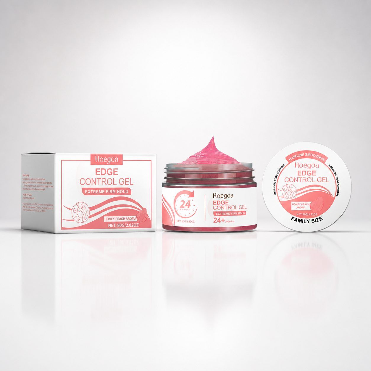 HOEGOA Peach Aroma Edge Control Gel, 80 g photo 1