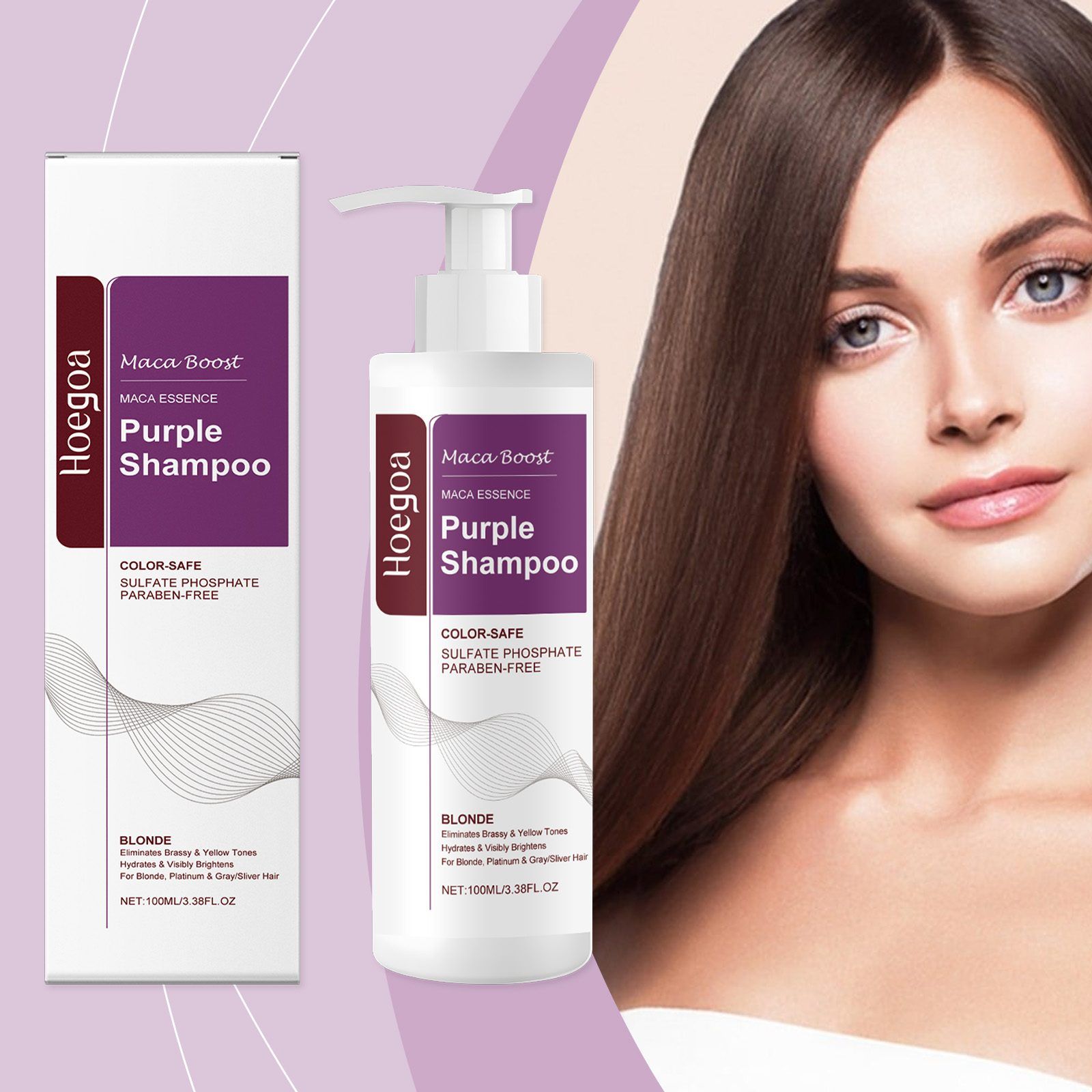 HOEGOA Purple Hair Shampoo, 100 ml photo 5