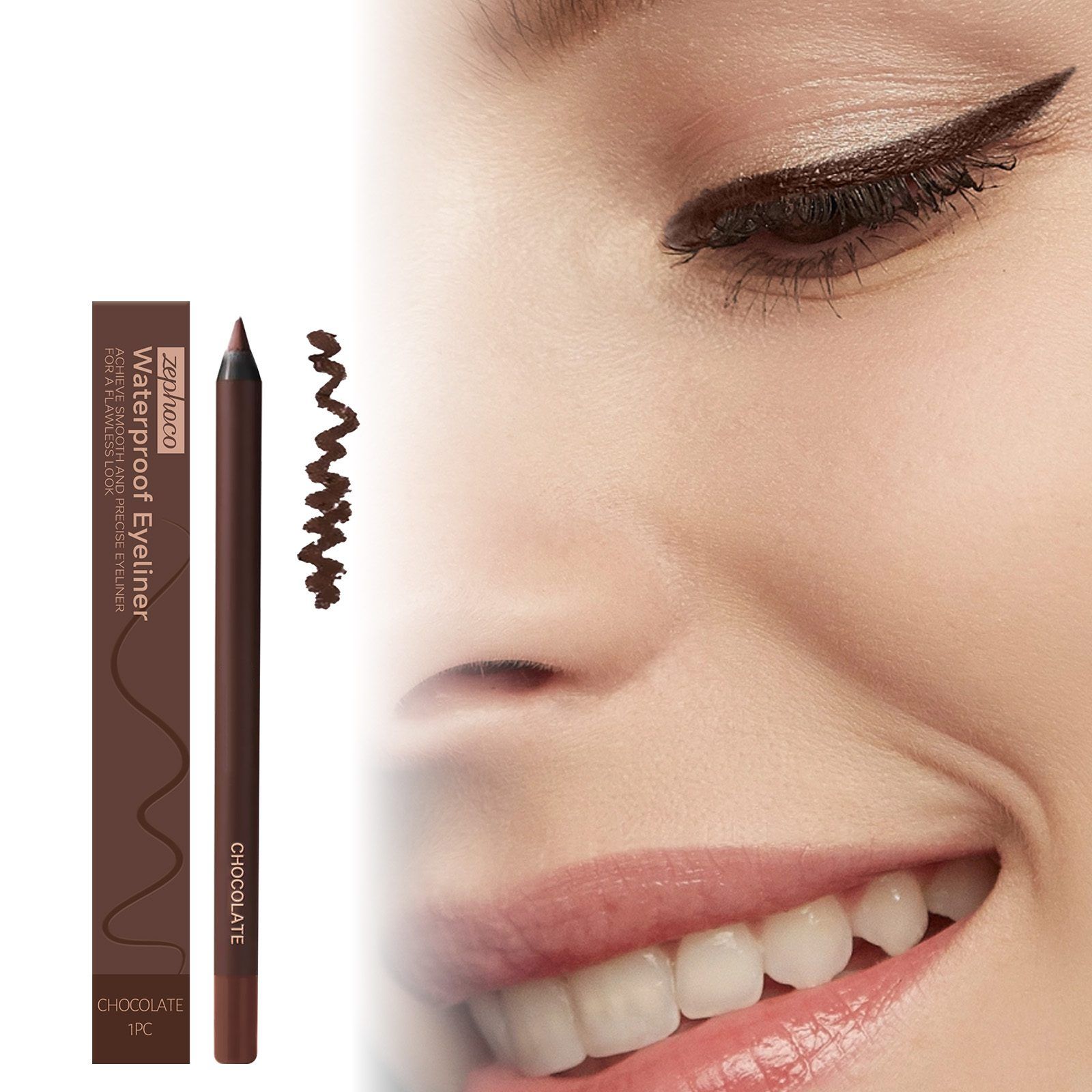 zephoco Eyeliner Pencil, Chocolate Brown, 1 Piece photo 7