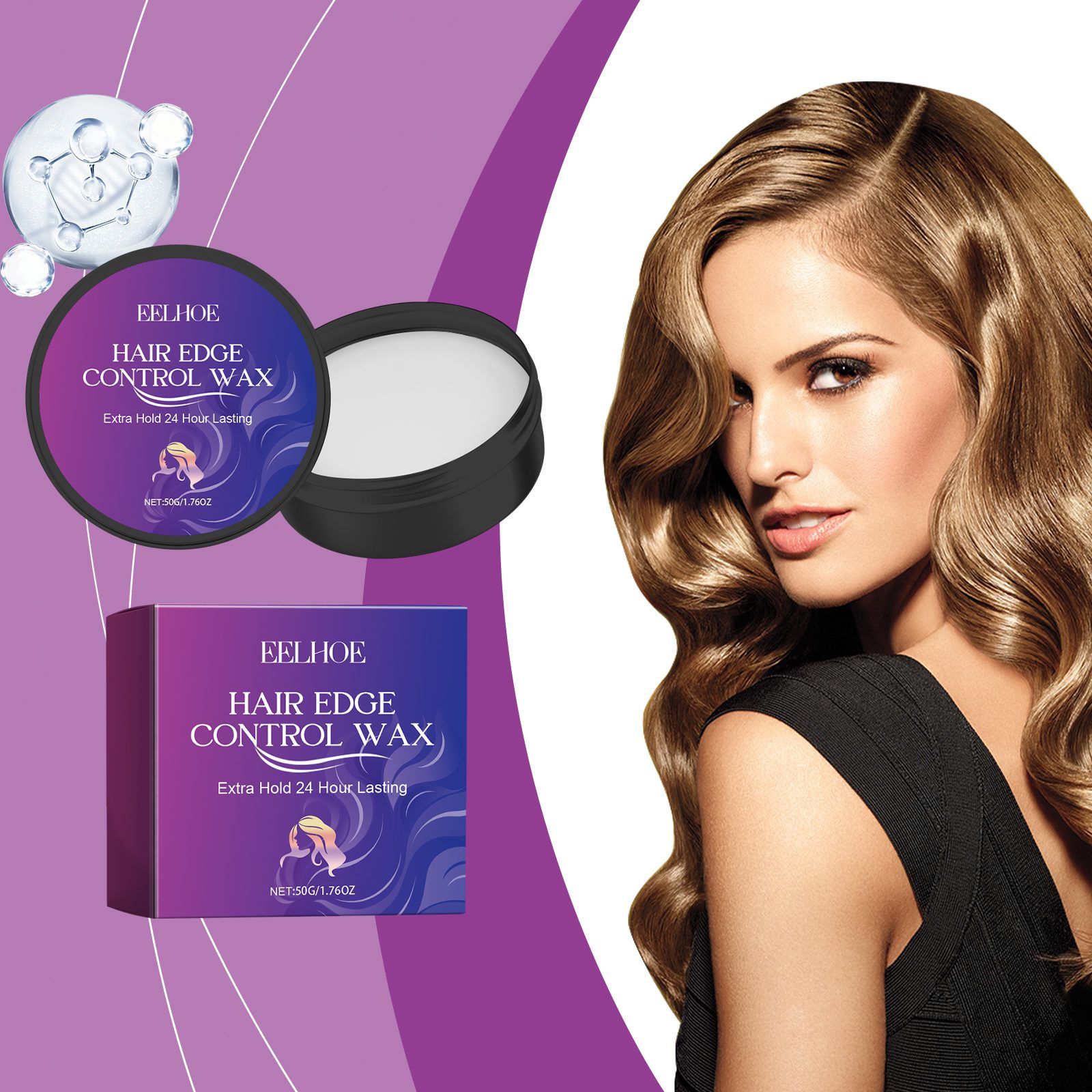 EELHOE Hair Edge Styling Wax, 50 g photo 2