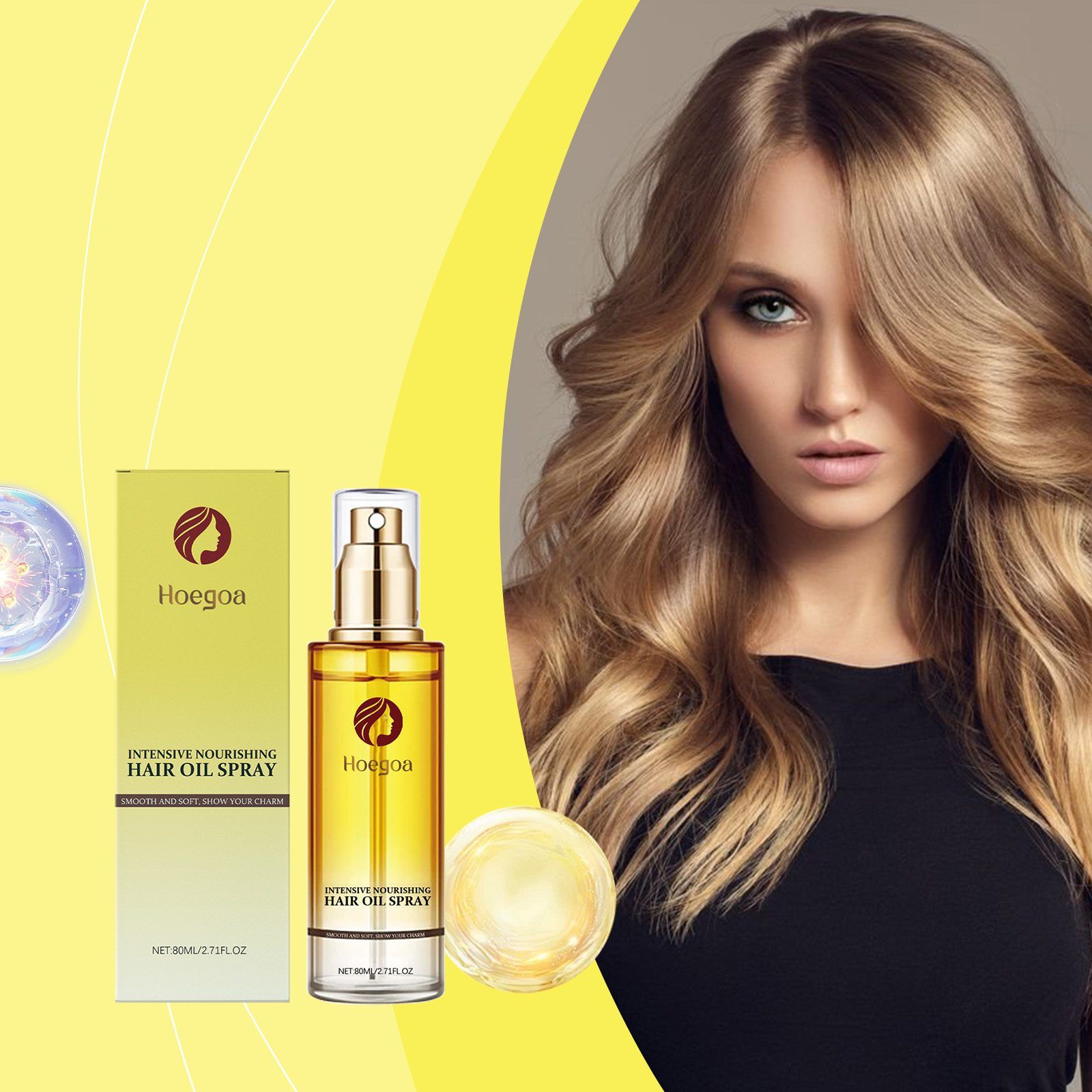 HOEGOA Hair Conditioning Oil Spray, 80 ml photo 6