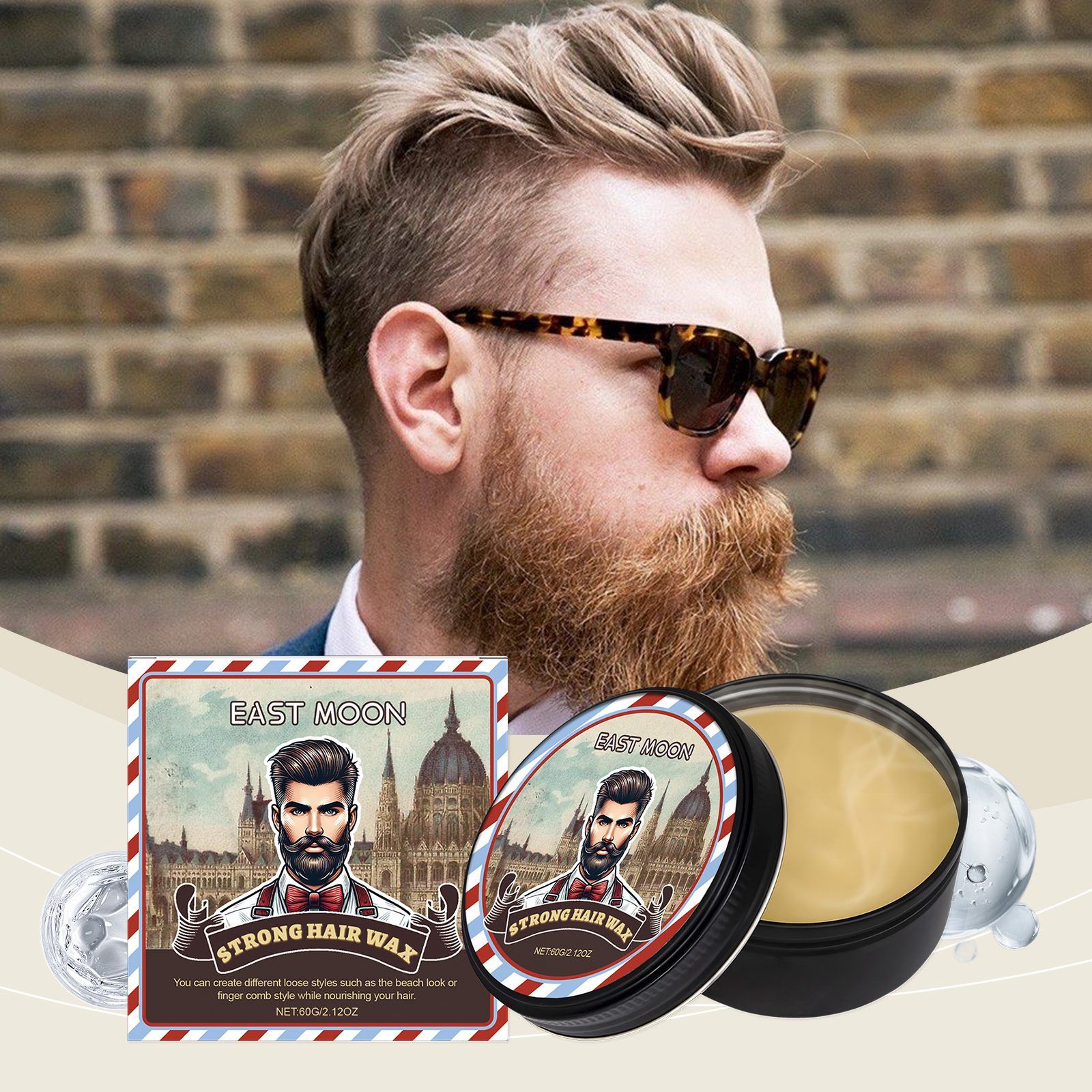 EAST MOON Conditioning Hair Styling Wax, 60 g photo 7