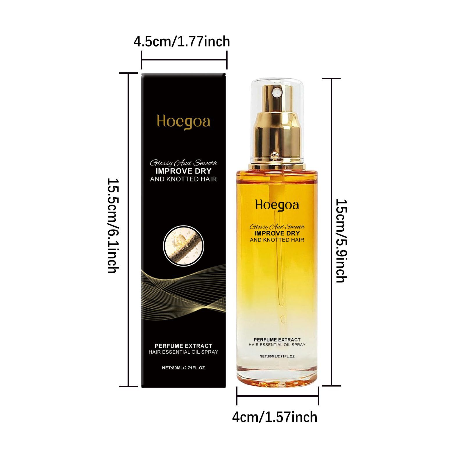 HOEGOA Hair Smoothing Care Oil, 80 ml photo 3