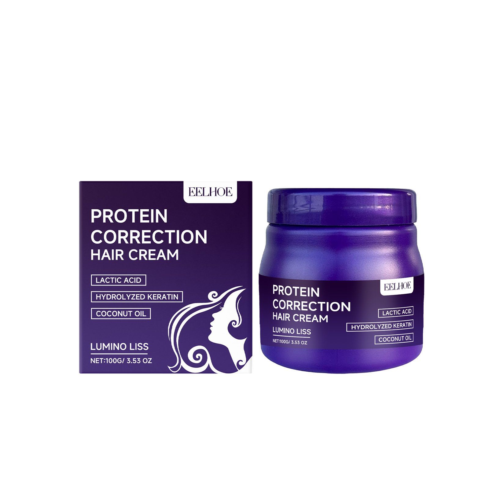 EELHOE Protein Smoothing Hair Cream, 100 g photo 1