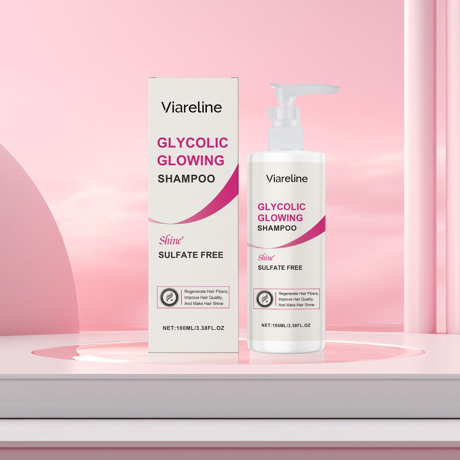 VIARELINE Shine Care Hair Shampoo, 100 ml photo 5