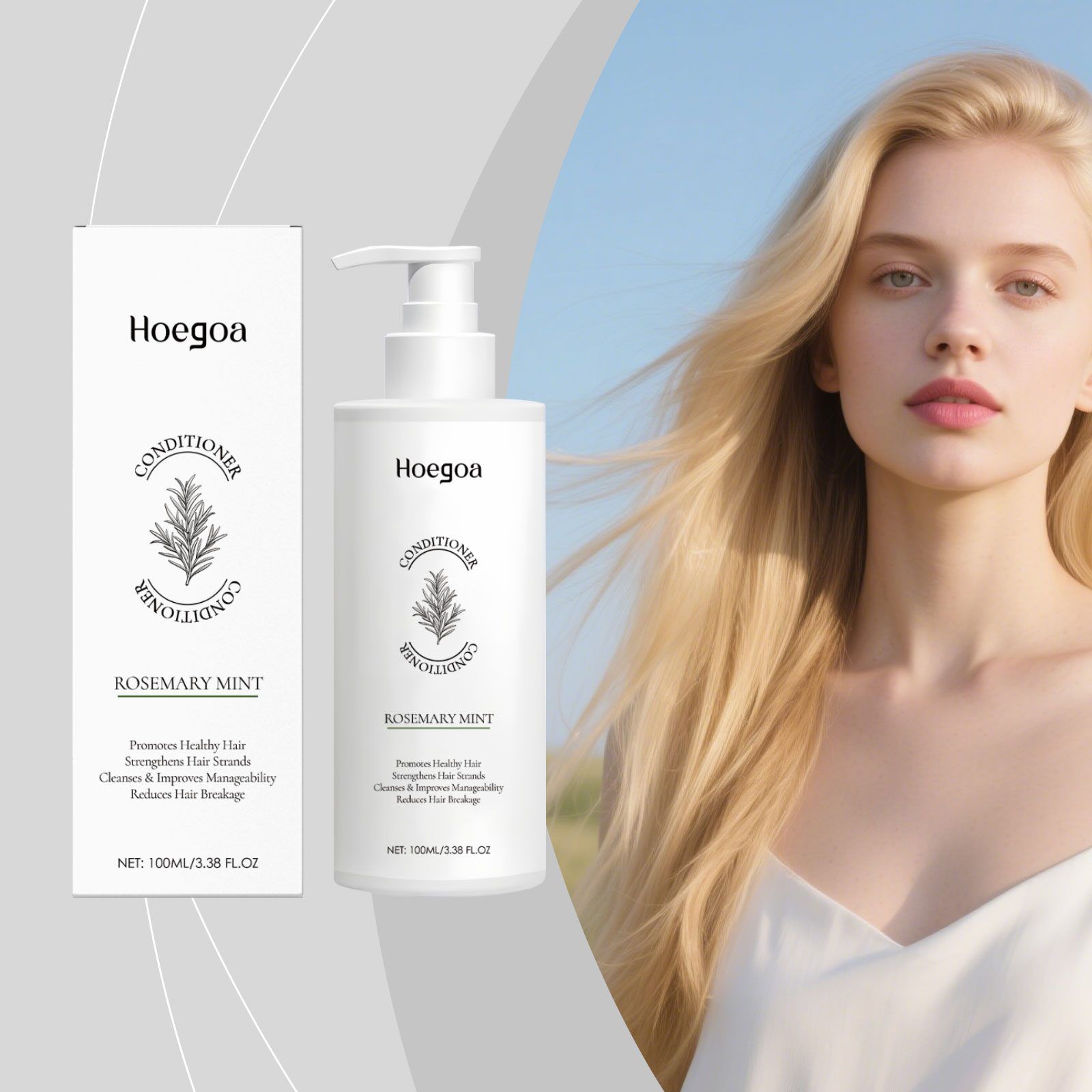 HOEGOA Rosemary Mint Hair Conditioner, 100 ml photo 6