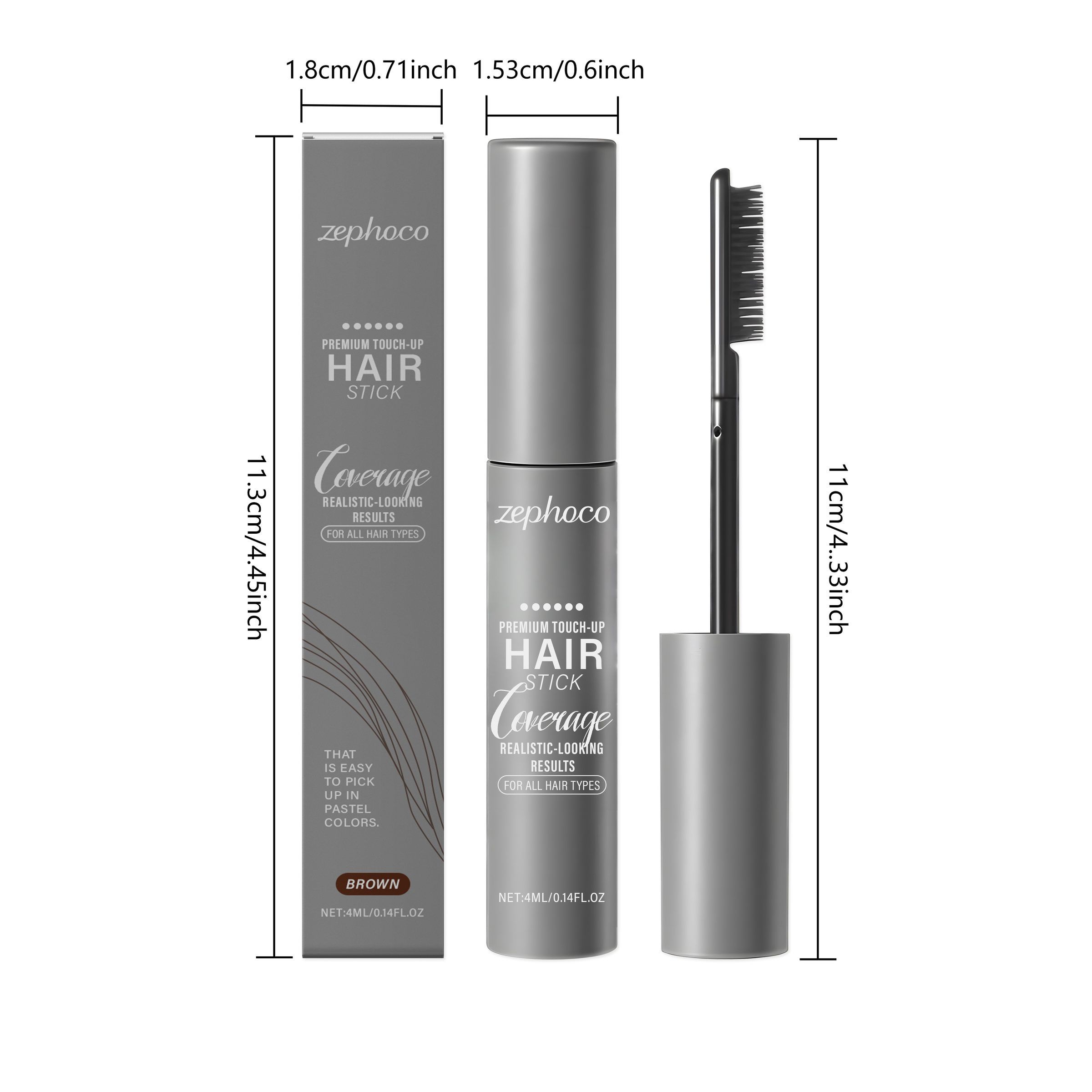 zephoco Brown Hair Touch-Up Cream, 4 ml photo 7
