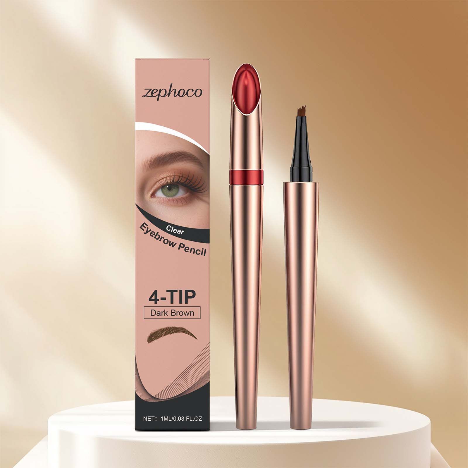 zephoco Four-Tip Eyebrow Pen, Deep Brown, 1 ml photo 4