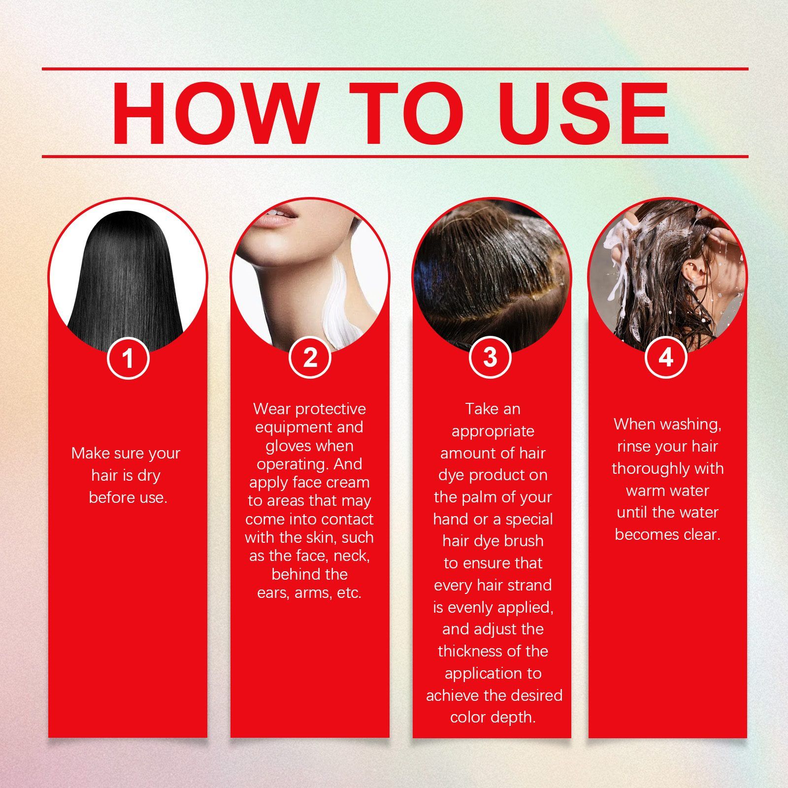 EELHOPE 5-Piece Temporary Comb Hair Color Kit, 5 x 14 ml photo 7