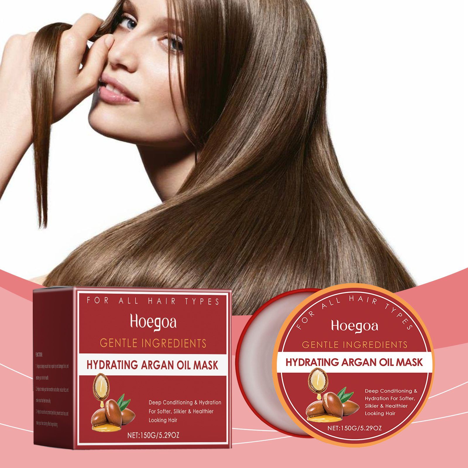 HOEGOA Argan Oil Rinse-Off Hair Mask, 150 g photo 6