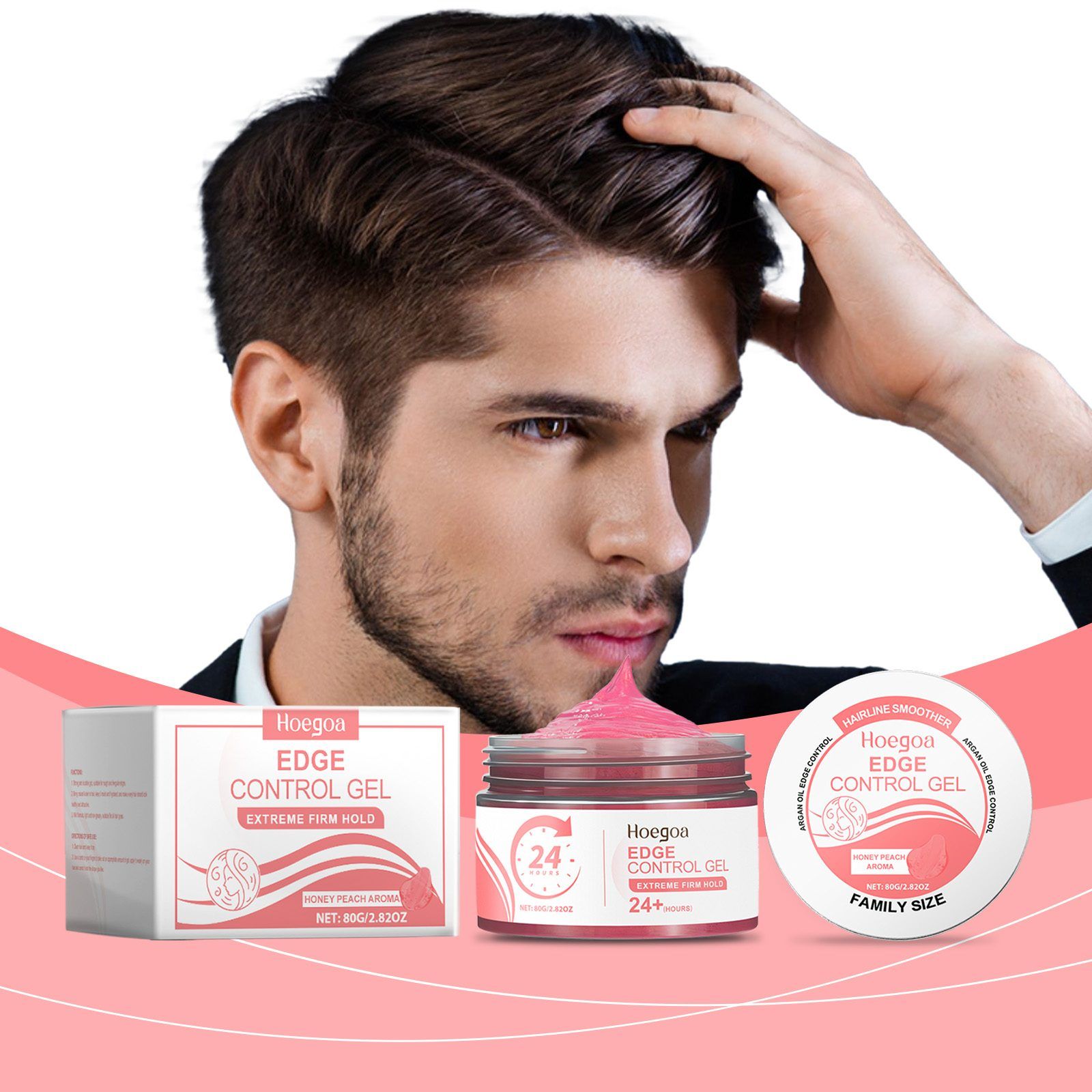 HOEGOA Peach Aroma Edge Control Gel, 80 g photo 3