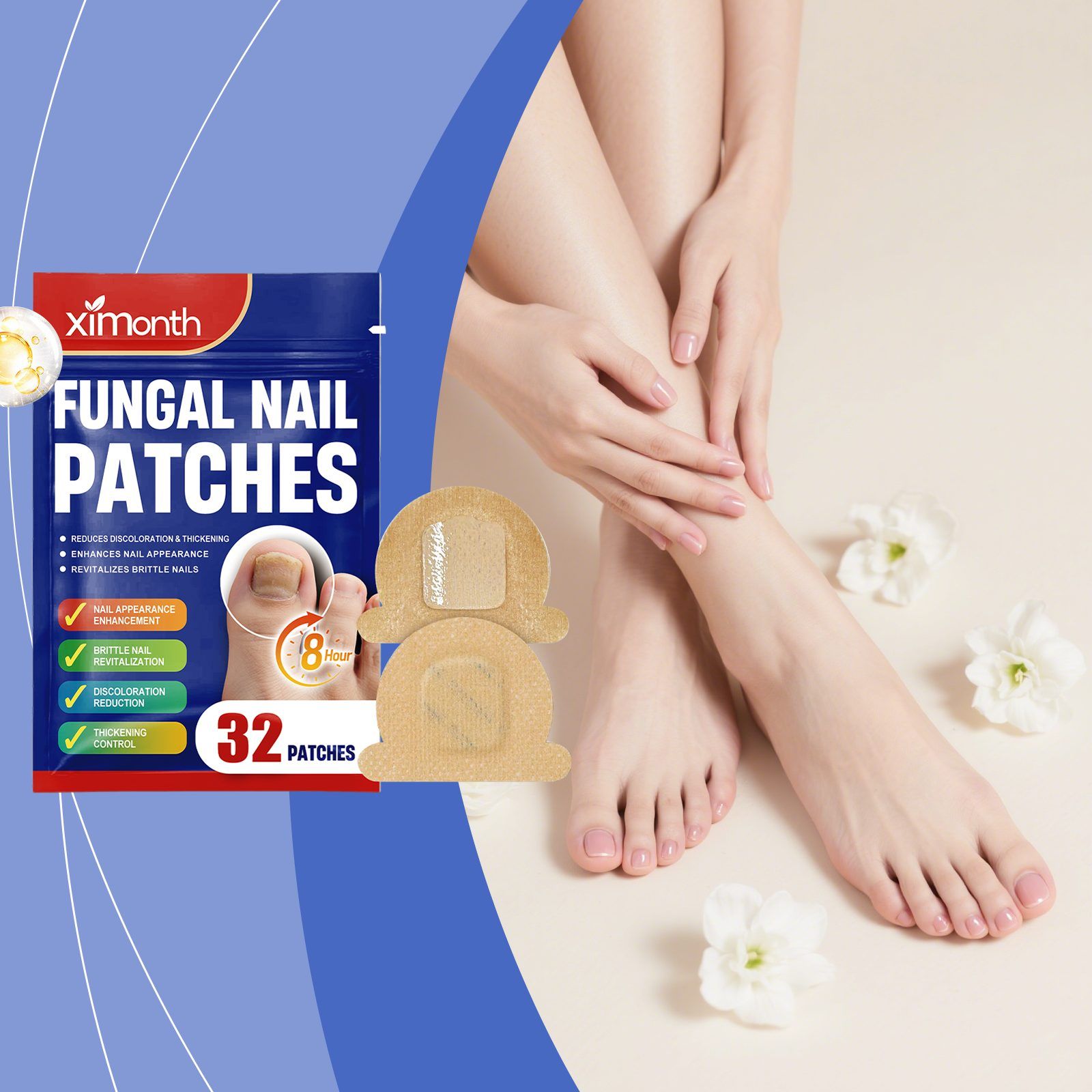 XIMONTH 32-Piece Nail Sticker Set, 32 Pieces photo 7