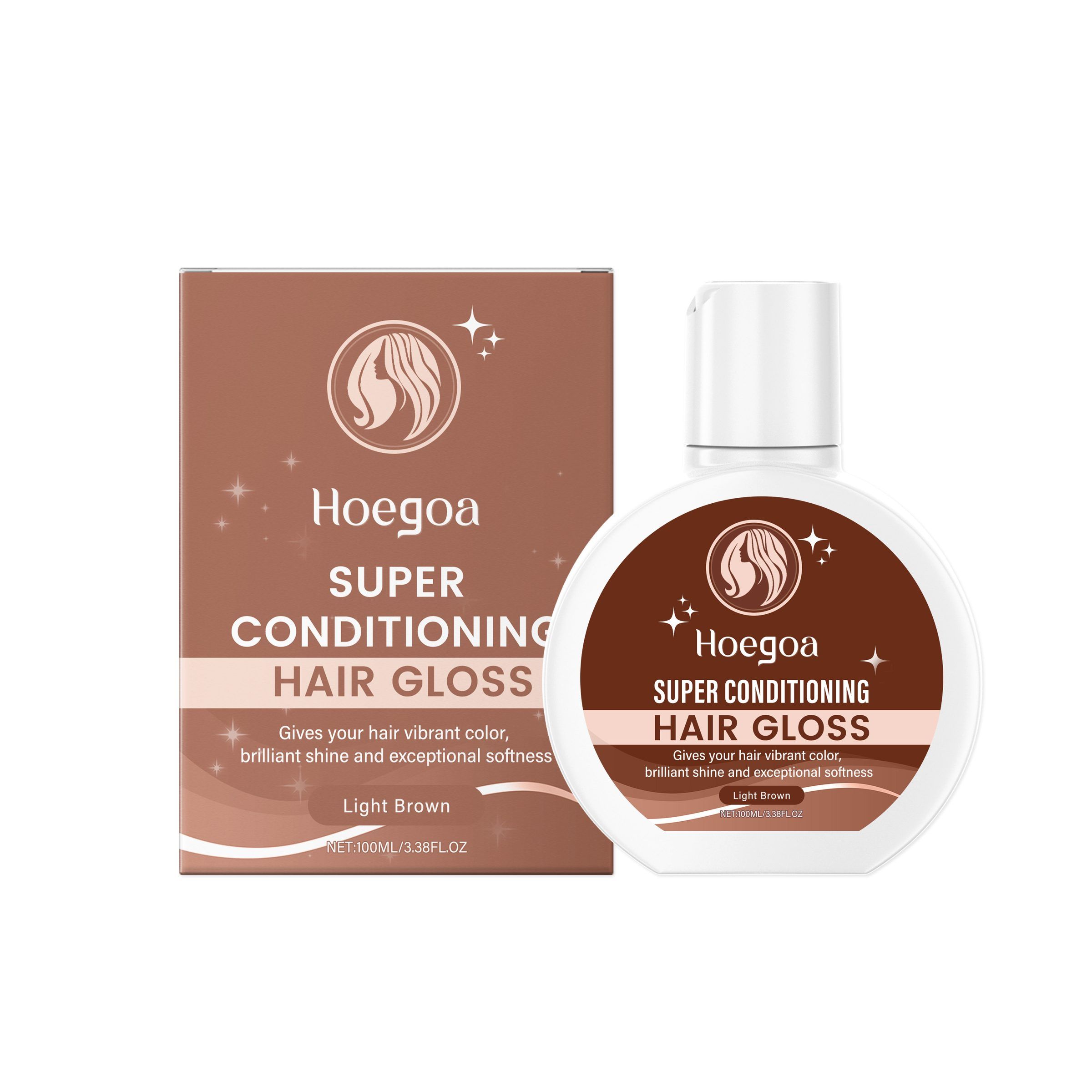 HOEGOA Light Brown Color-Depositing Hair Conditioner, 100 ml photo 6