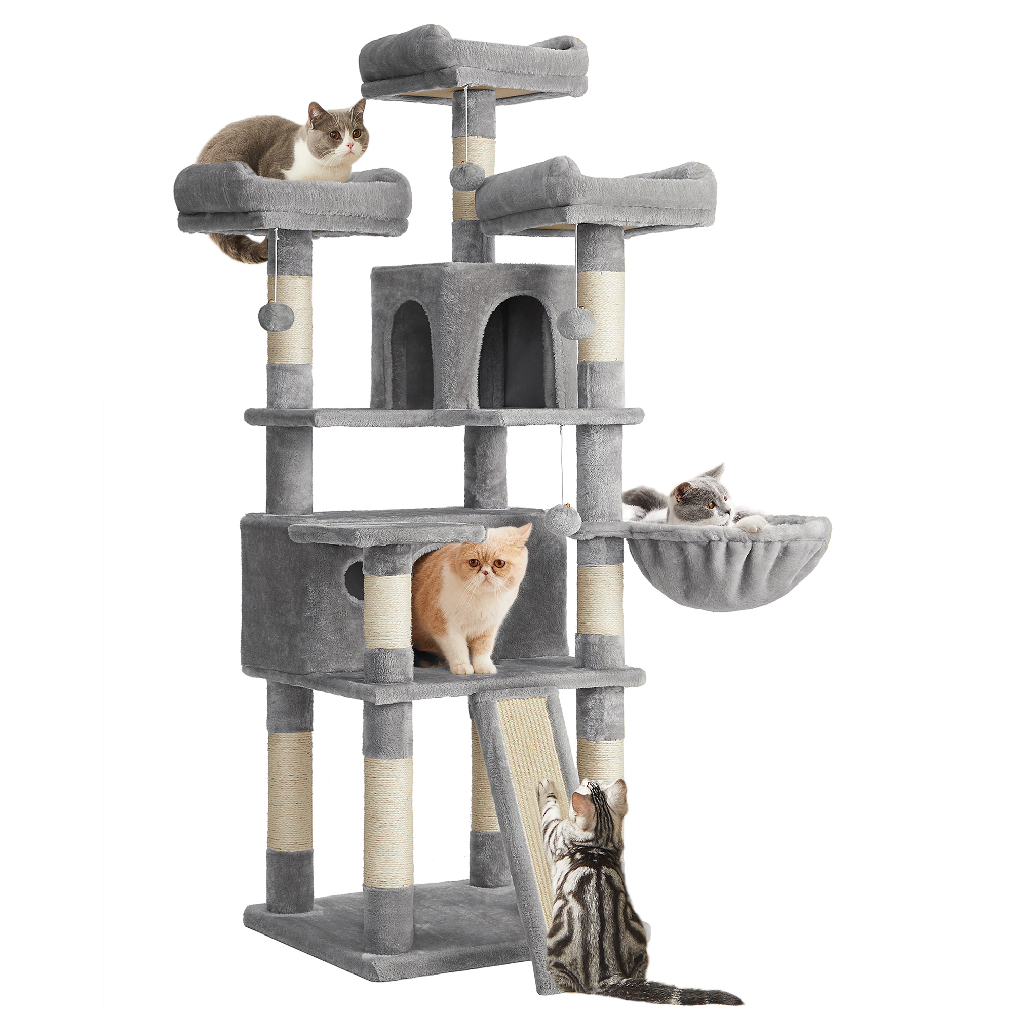 Cat Tree, 67.7 Inches Large Tower, Cat Condo photo 3