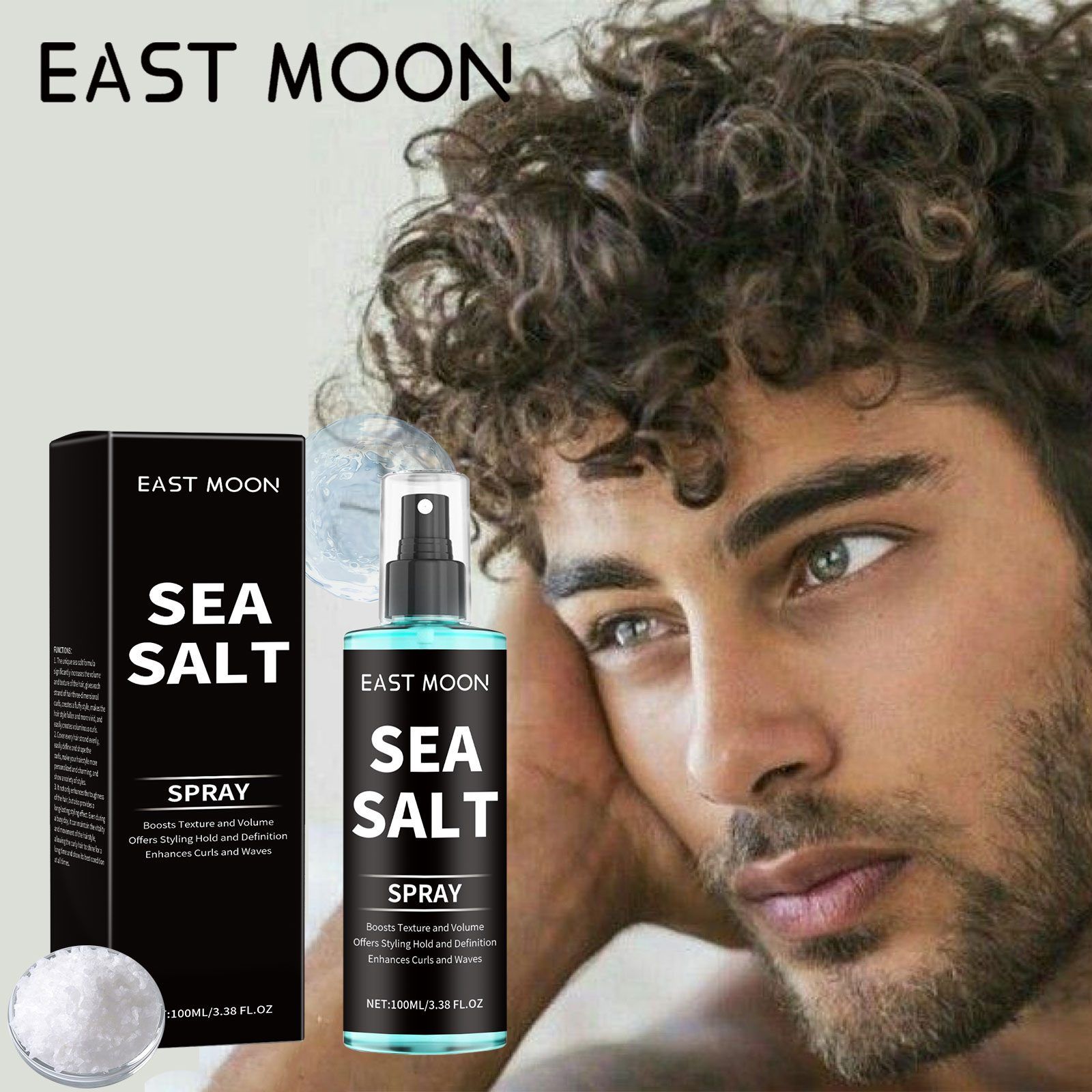 EAST MOON Sea Salt Curl Styling Spray, 100 ml photo 4