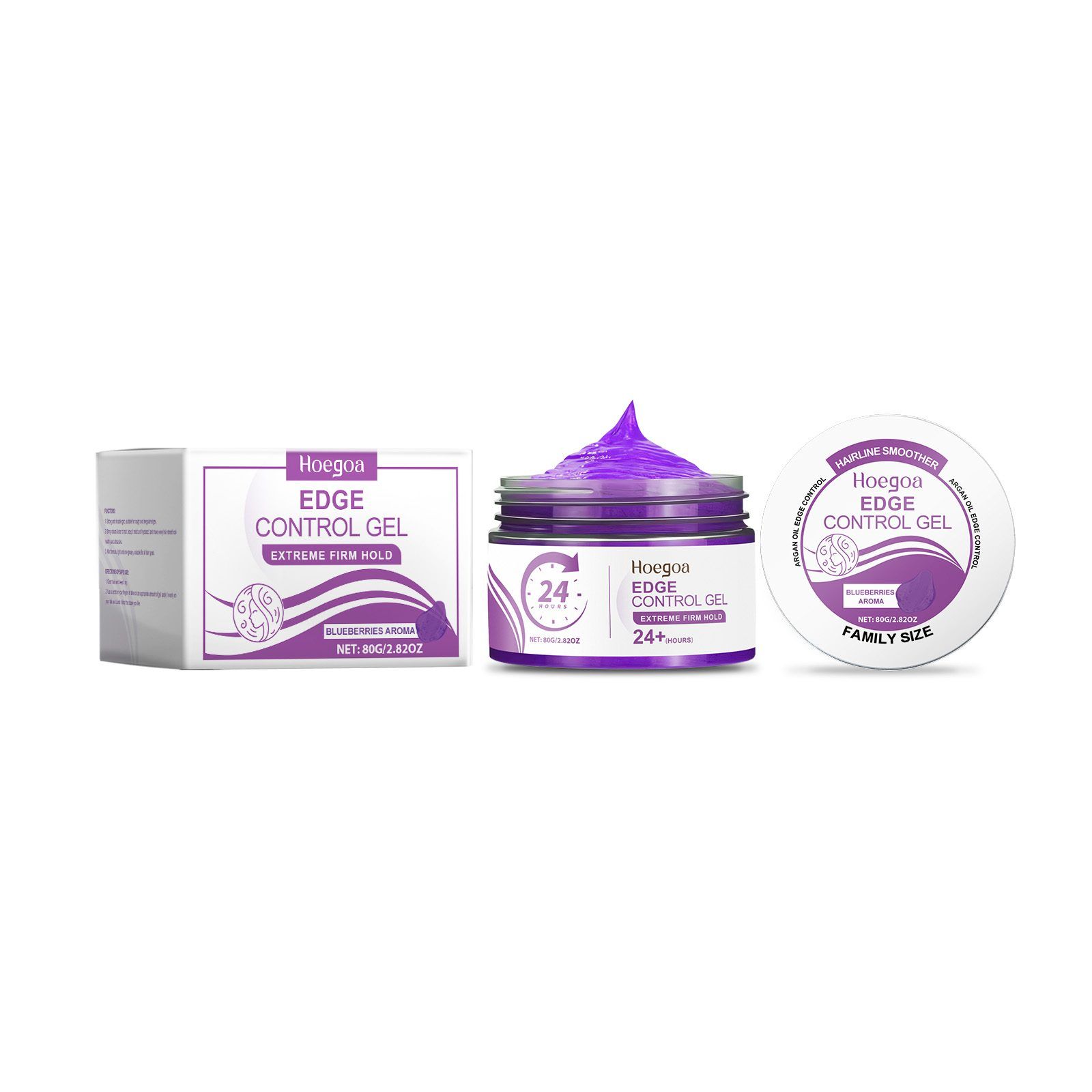 HOEGOA Blueberry Aroma Edge Control Gel, 80 g photo 2