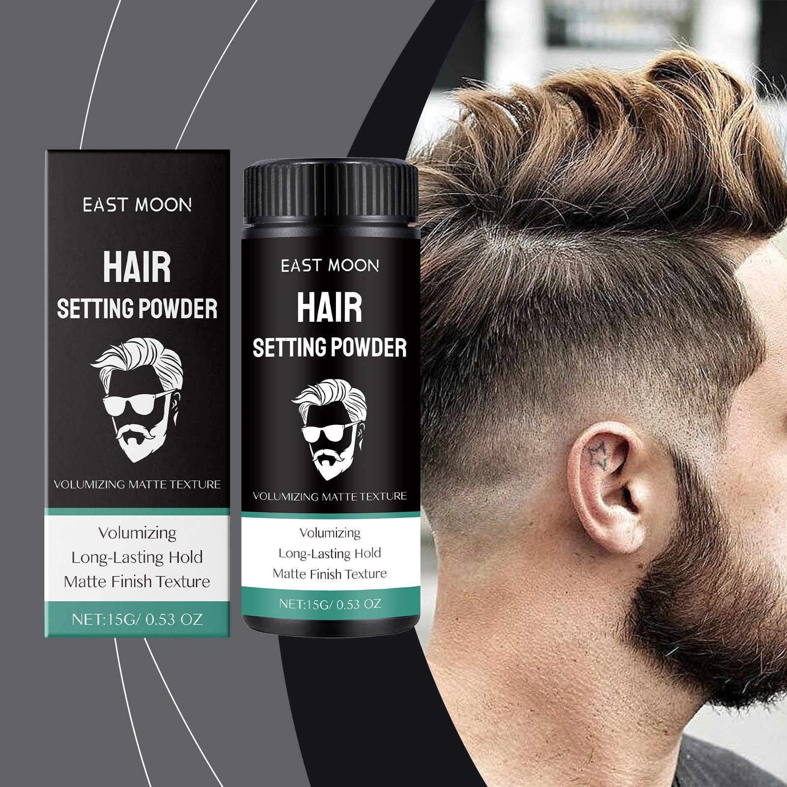 EAST MOON Men's Matte Hair Styling Powder, 15 g photo 5
