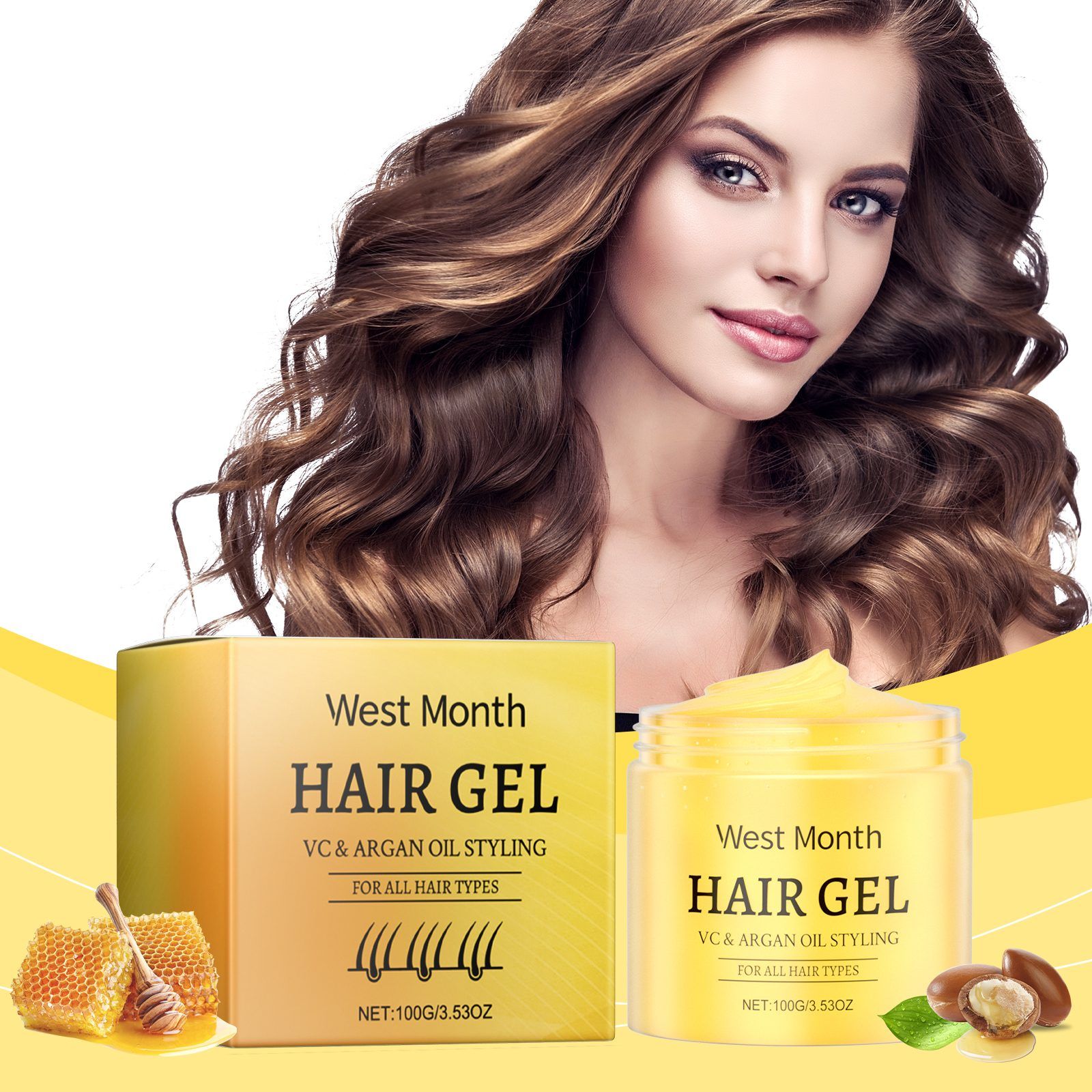 WEST MONTH Curl Styling Hair Gel, 100 g photo 2