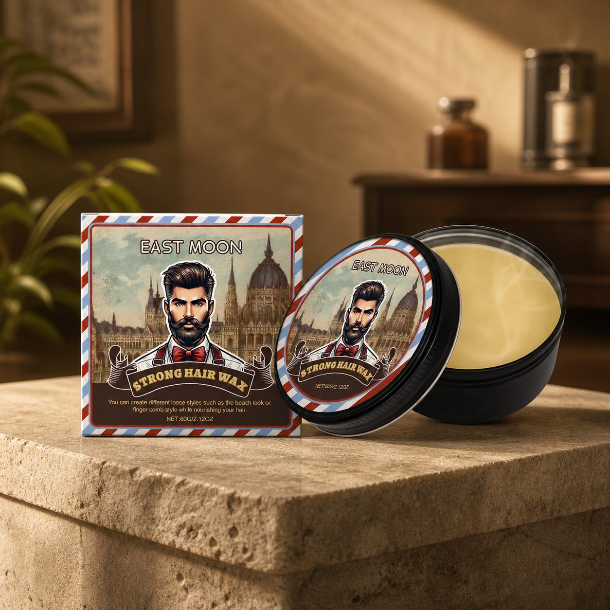 EAST MOON Conditioning Hair Styling Wax, 60 g photo 1