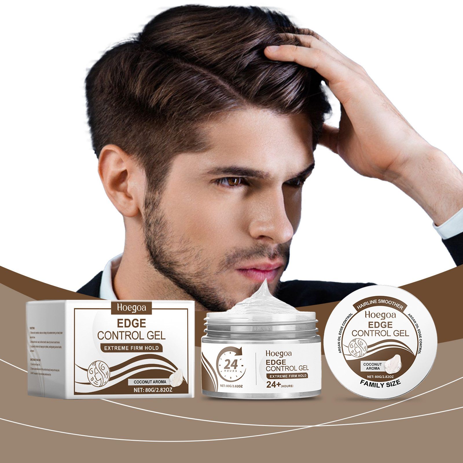 HOEGOA Coconut Aroma Edge Control Gel, 80 g photo 8