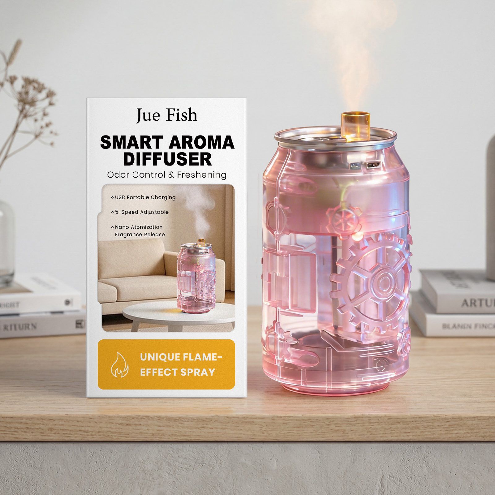 JUE FISH Can-Shaped USB Aroma Diffuser, 1 Piece photo 3