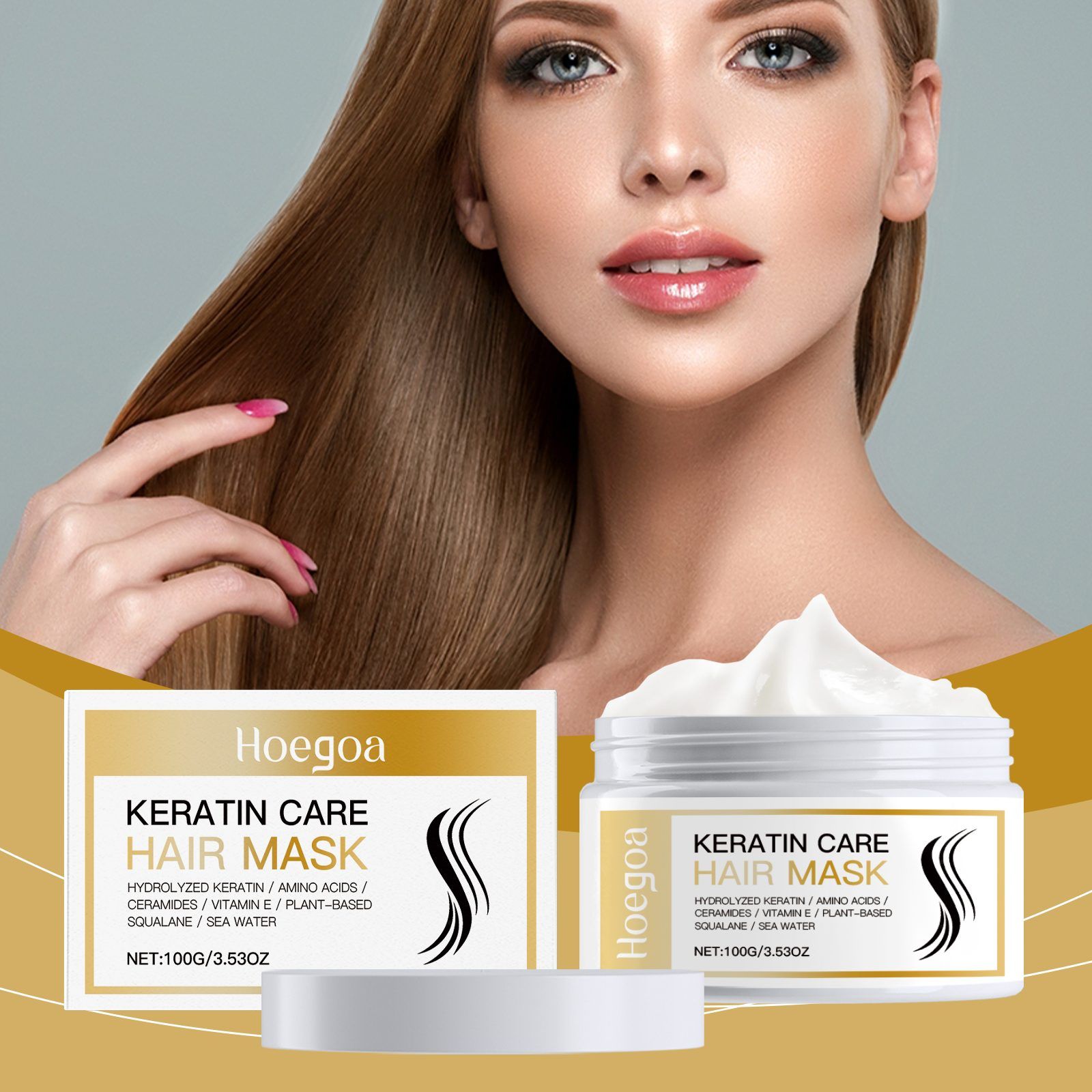 HOEGOA Keratin Hair Conditioning Mask, 100 g photo 3