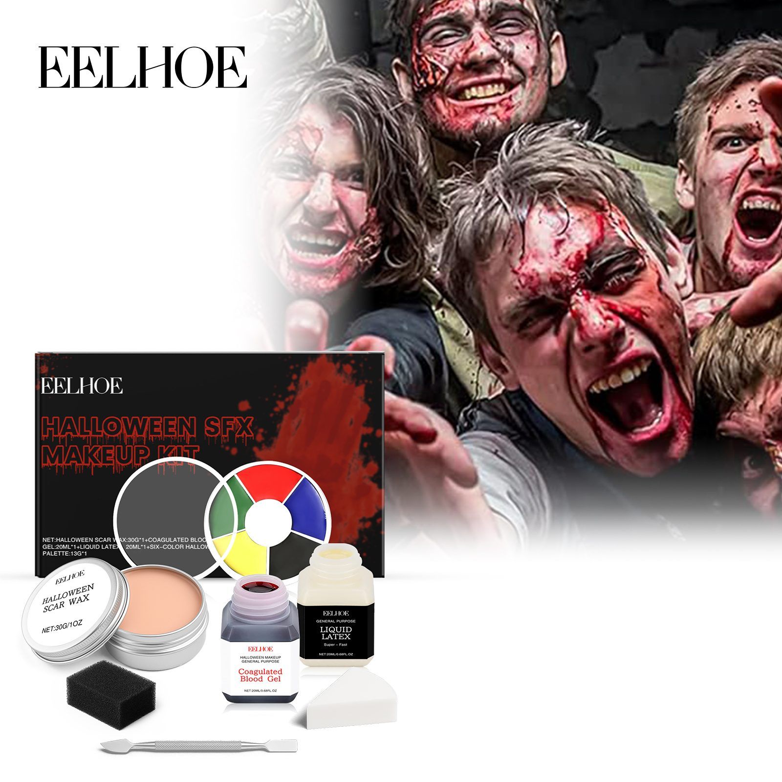 EELHOE Halloween Special Effects Makeup Set, 1 Set photo 7