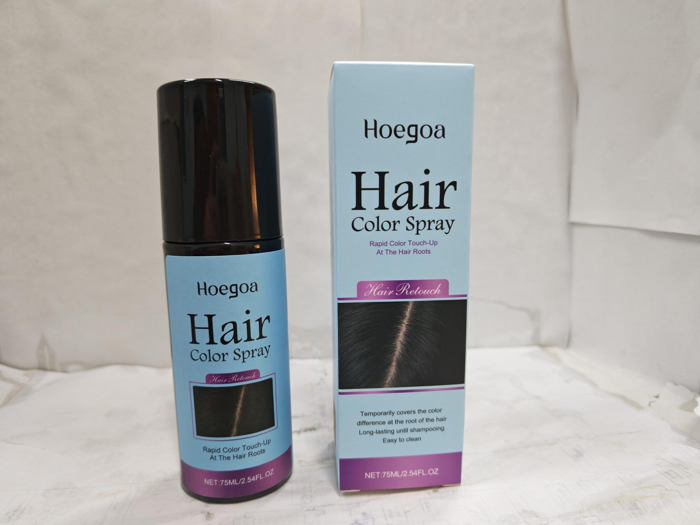 HOEGOA Temporary Black Hair Color Spray, 75 ml photo 8