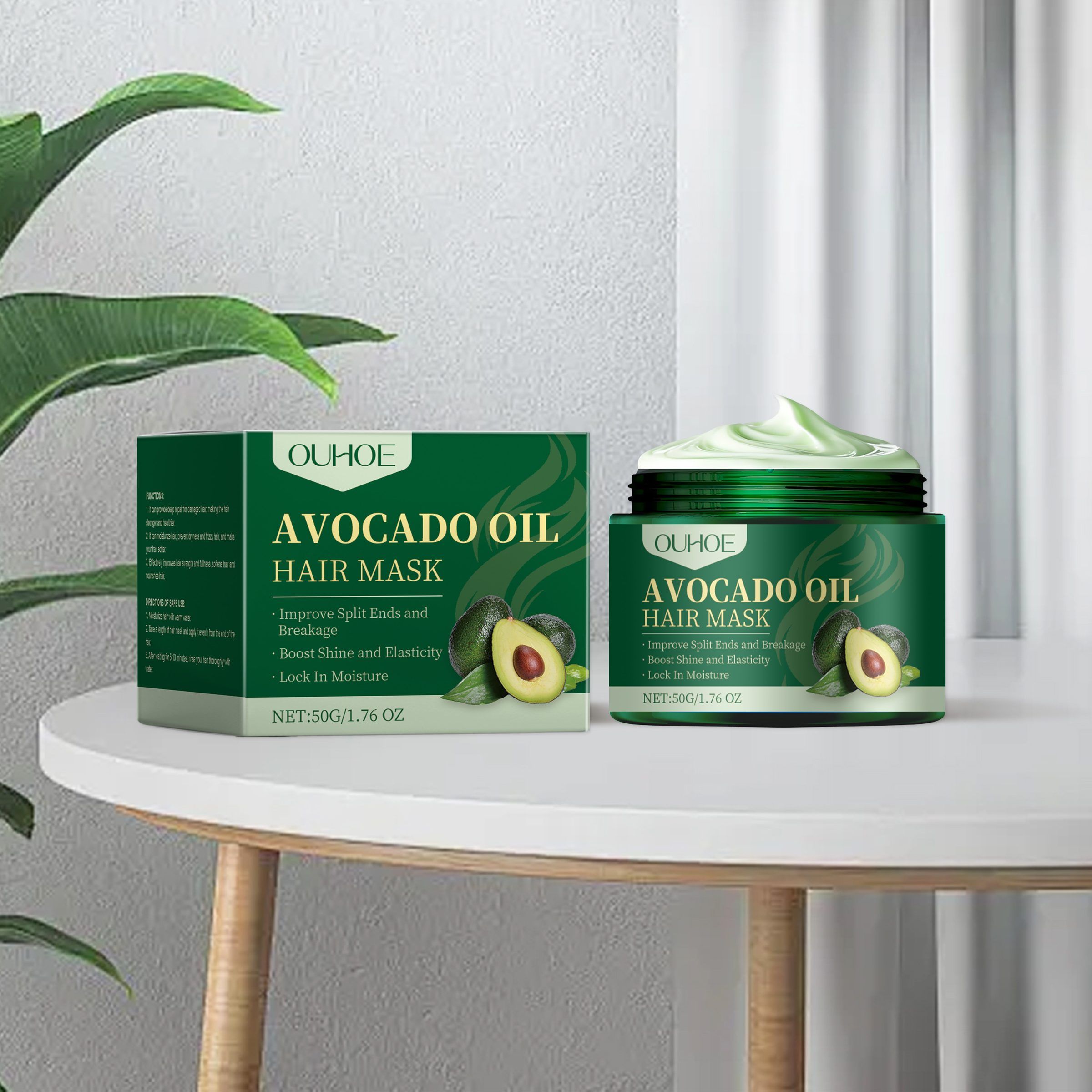 OUHOE Avocado Oil Hair Mask, 50 g photo 6