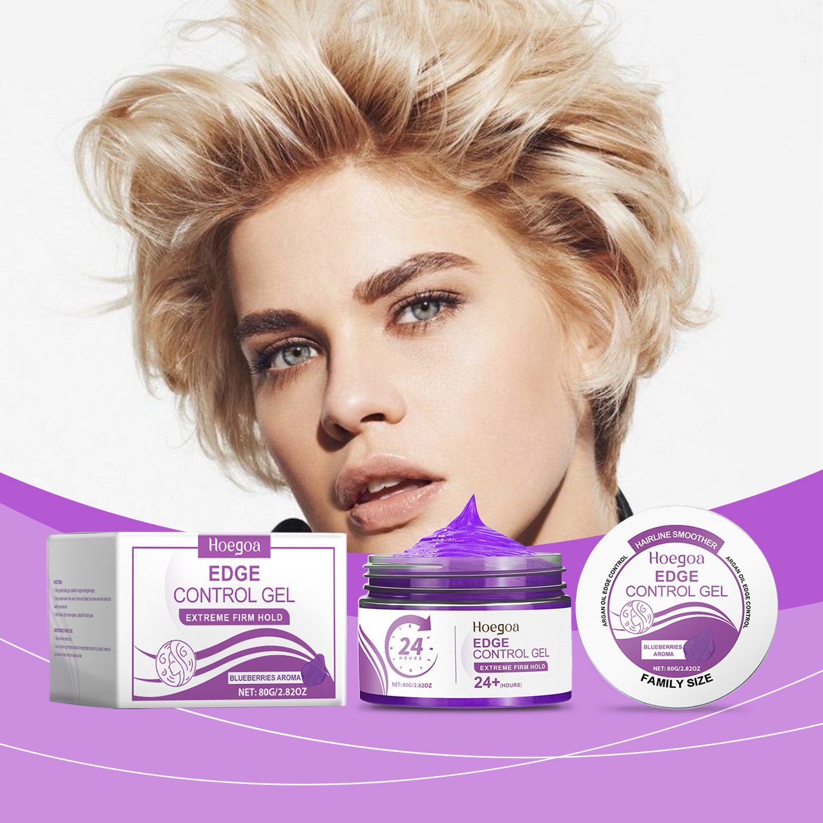 HOEGOA Blueberry Aroma Edge Control Gel, 80 g photo 4