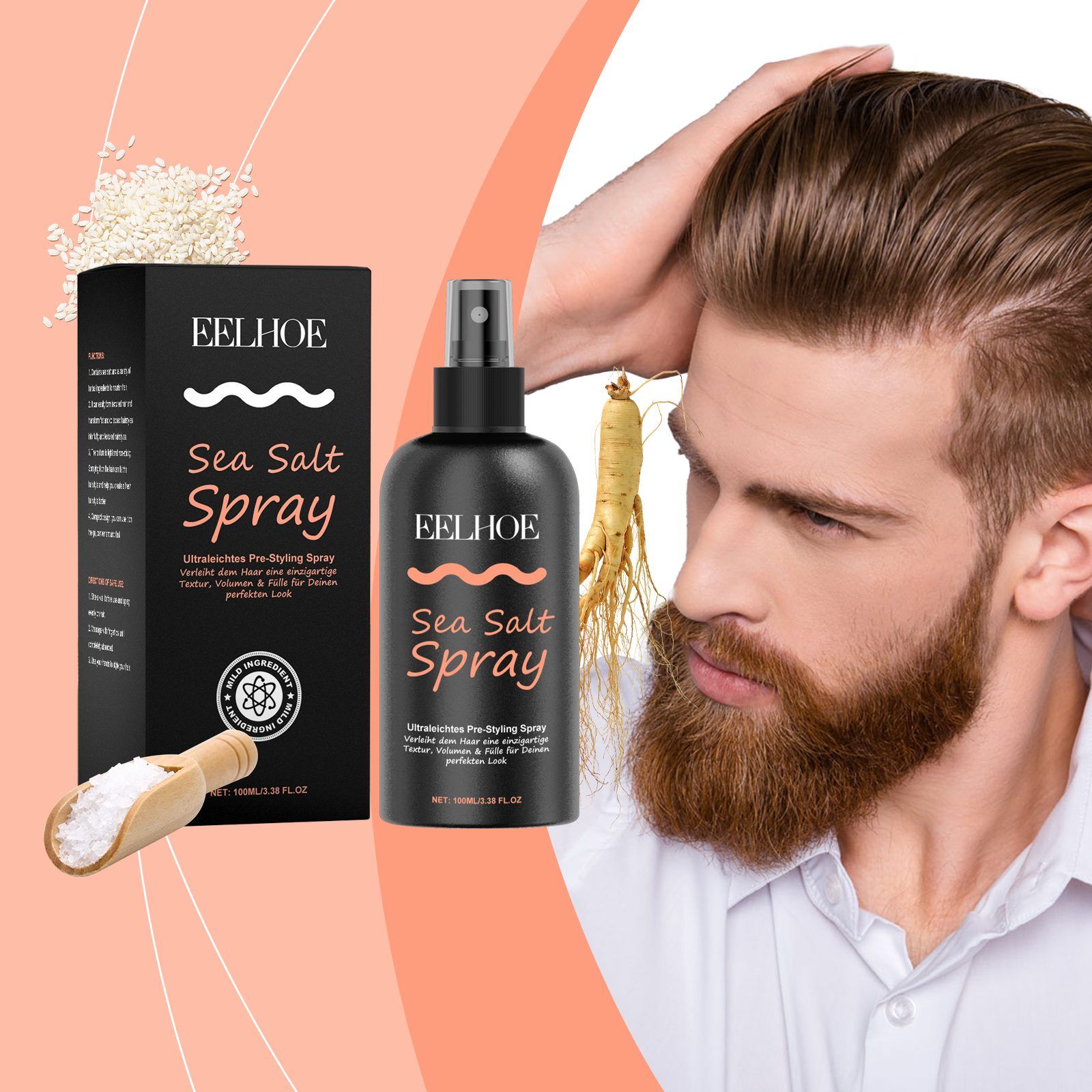 EELHOE Sea Salt Hair Pre-Styling Spray, 100 ml photo 6