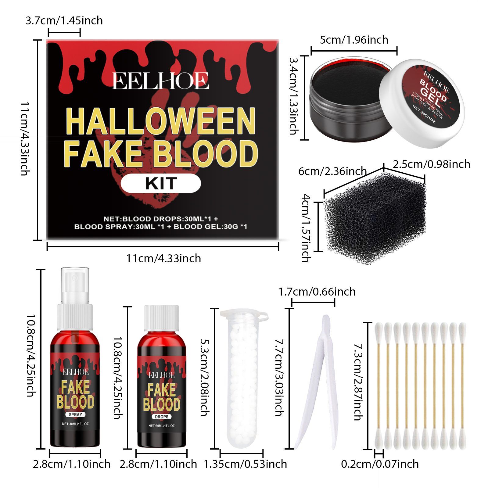 EELHOE Halloween Fake Blood Special Effects Set, 1 Set photo 3