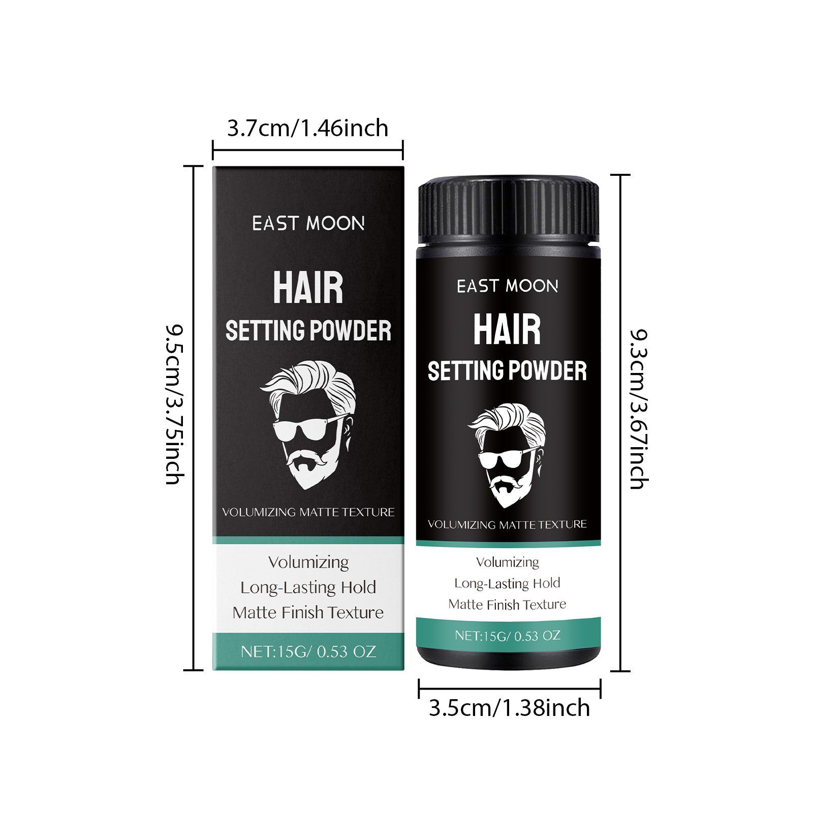 EAST MOON Men's Matte Hair Styling Powder, 15 g photo 4