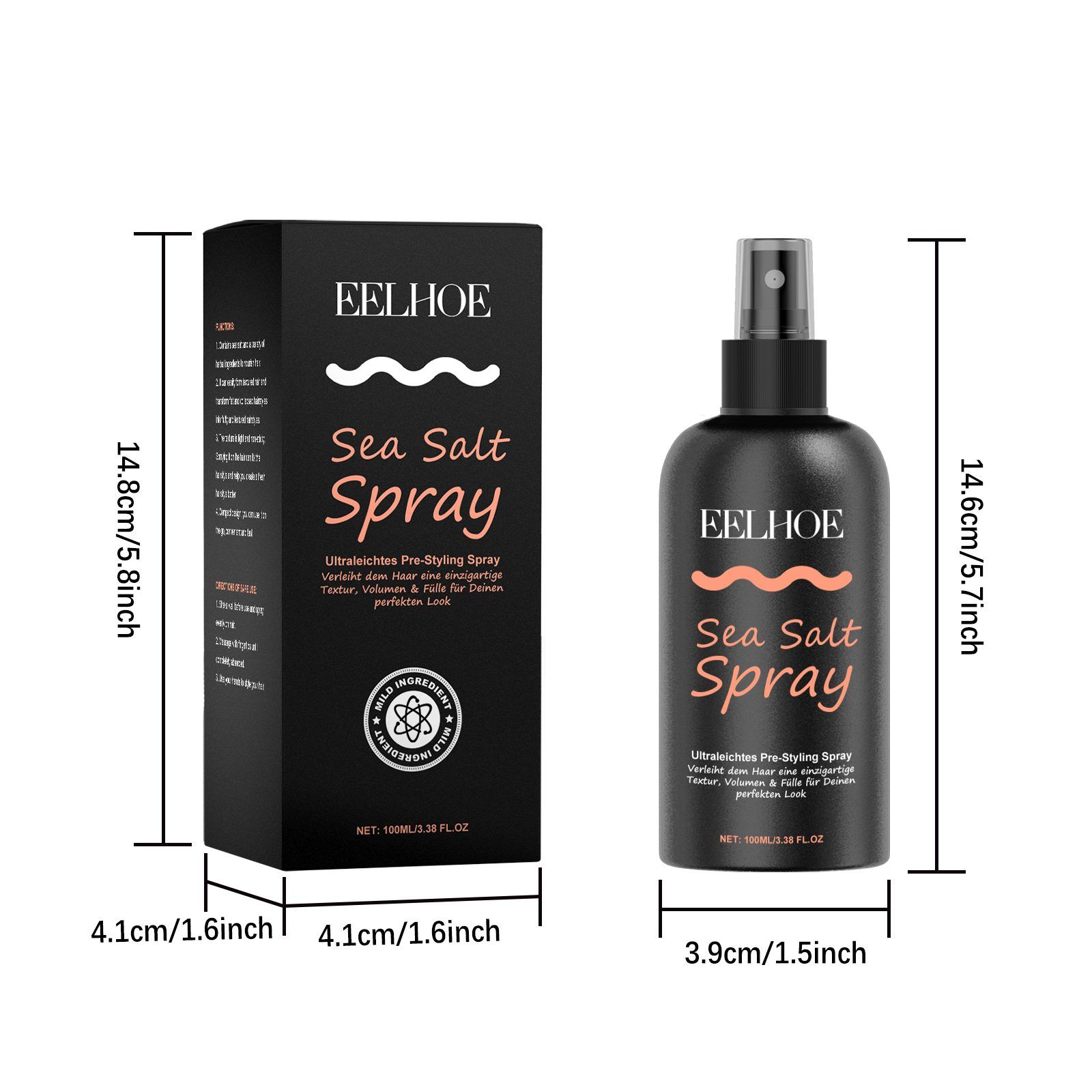 EELHOE Sea Salt Hair Pre-Styling Spray, 100 ml photo 5