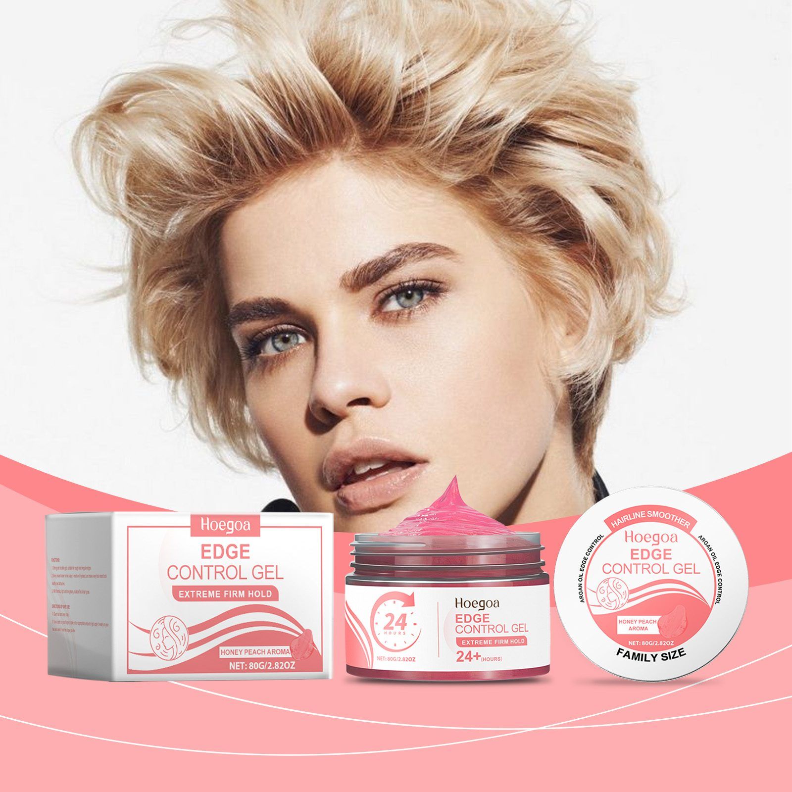 HOEGOA Peach Aroma Edge Control Gel, 80 g photo 2