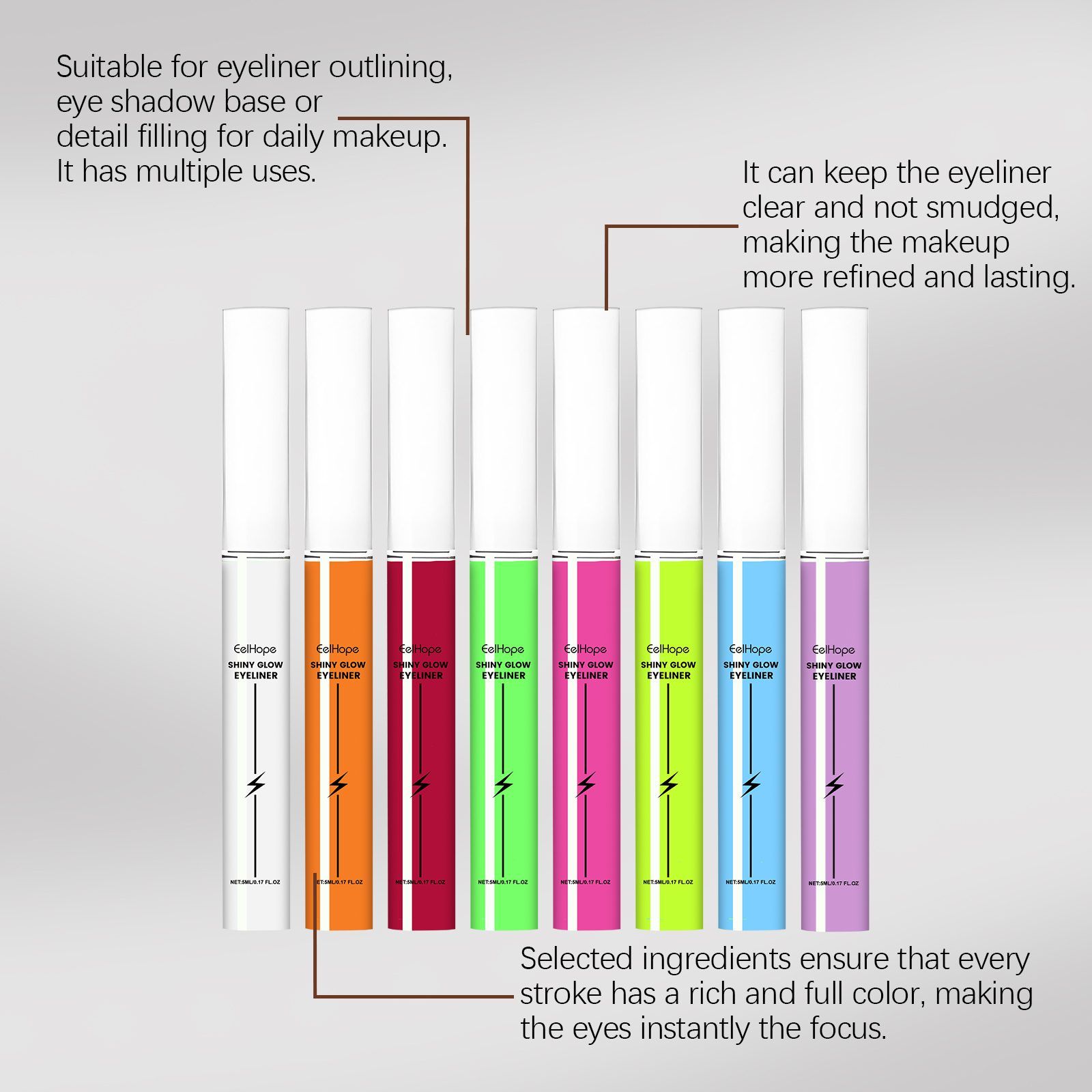 EELHOPE Liquid Eyeliner, Pink, 5 ml photo 3