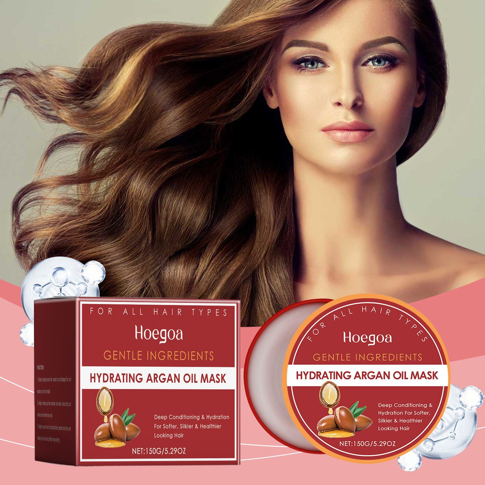 HOEGOA Argan Oil Rinse-Off Hair Mask, 150 g photo 7
