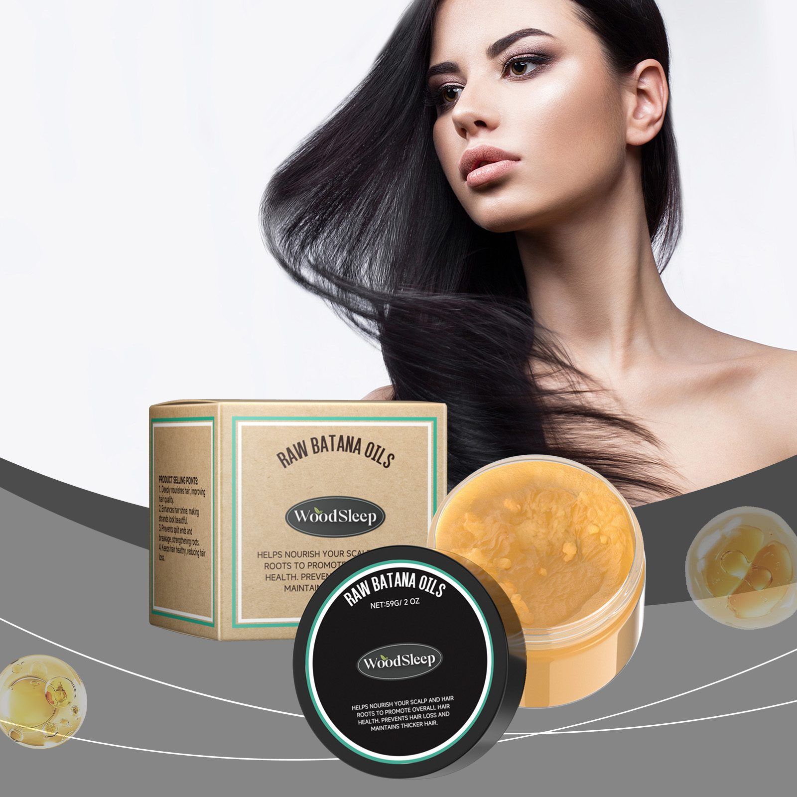 WOODSLEEP Batana Rinse-Off Hair Mask, 59 g photo 2