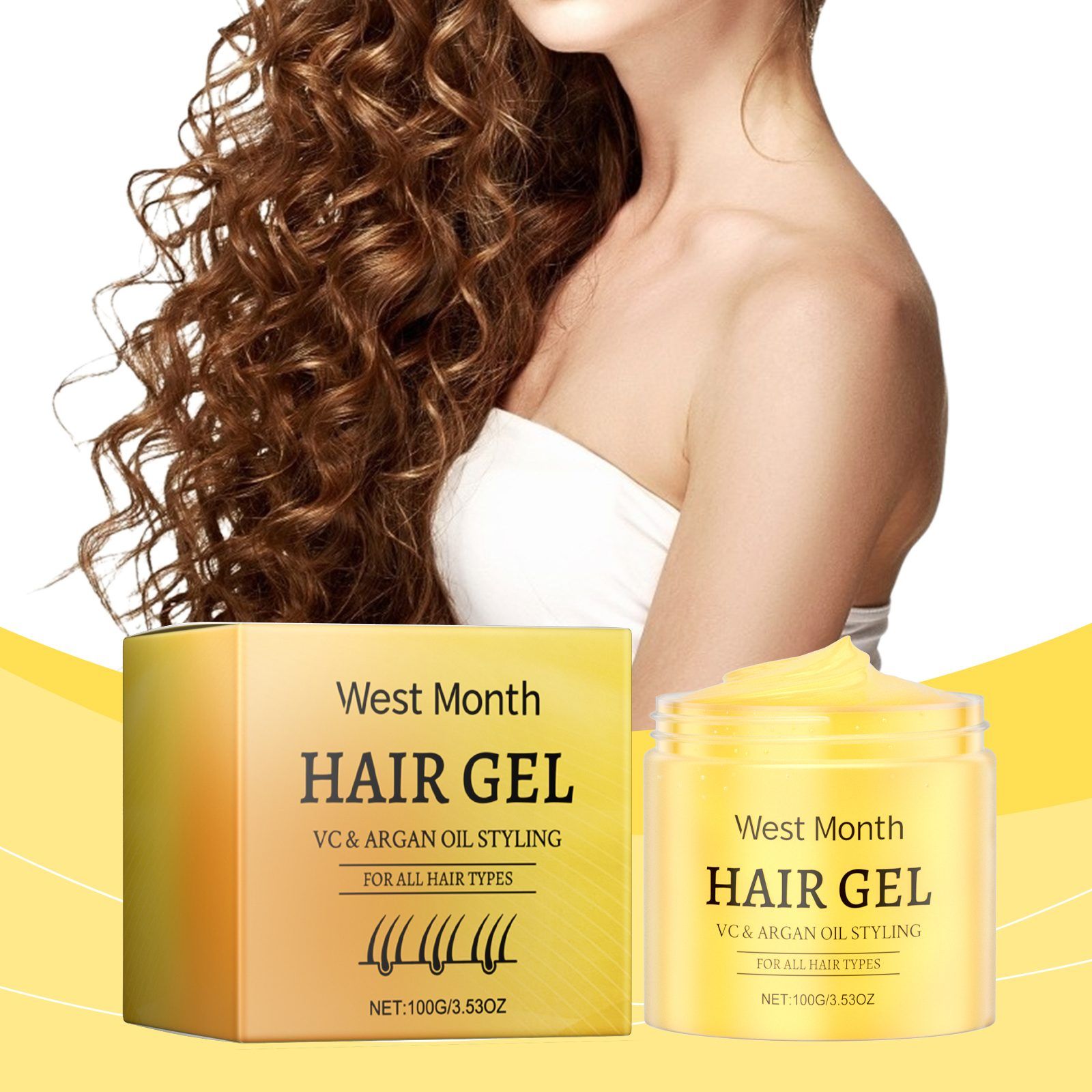 WEST MONTH Curl Styling Hair Gel, 100 g photo 4