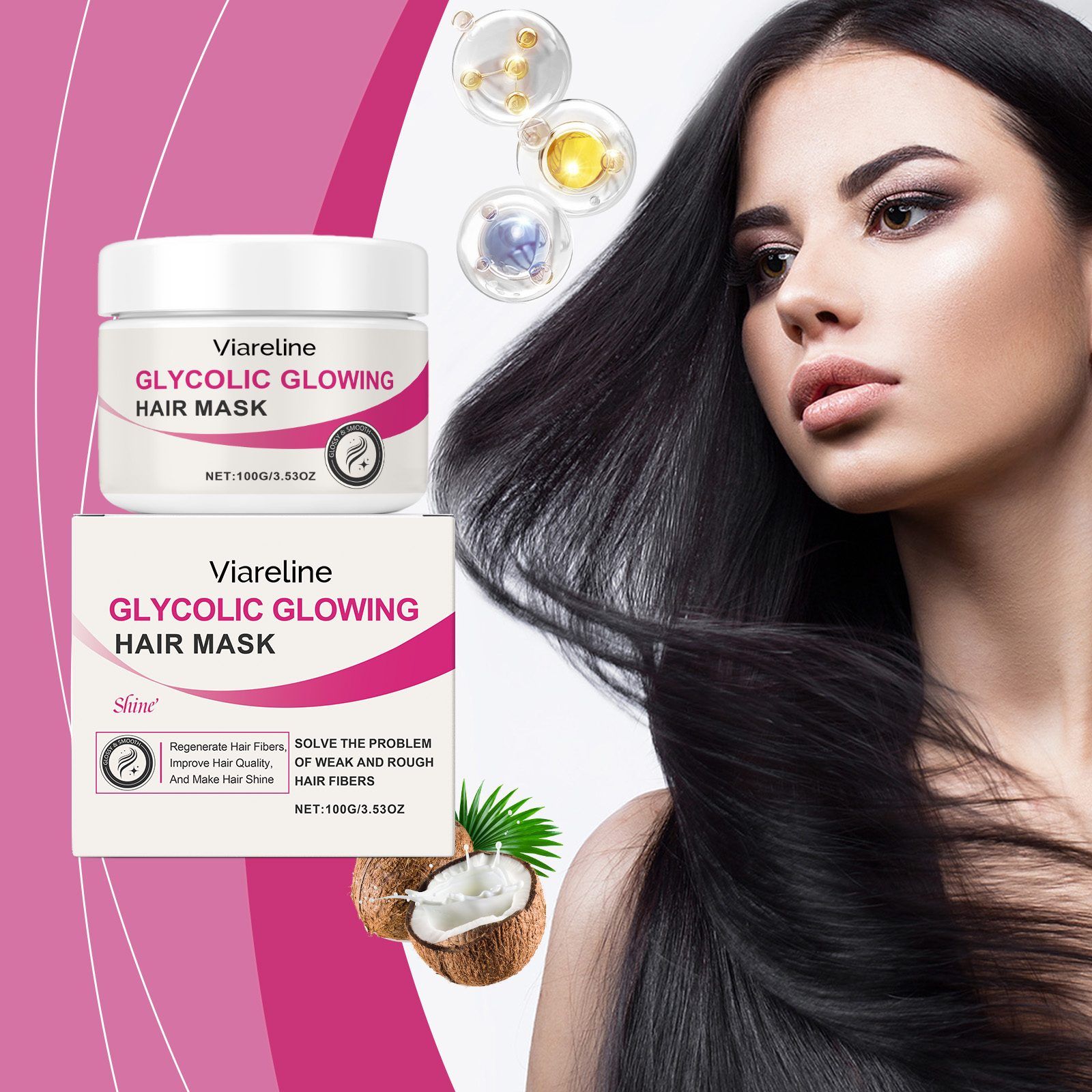 VIARELINE Nourishing Rinse-Off Hair Mask, 100 g photo 2