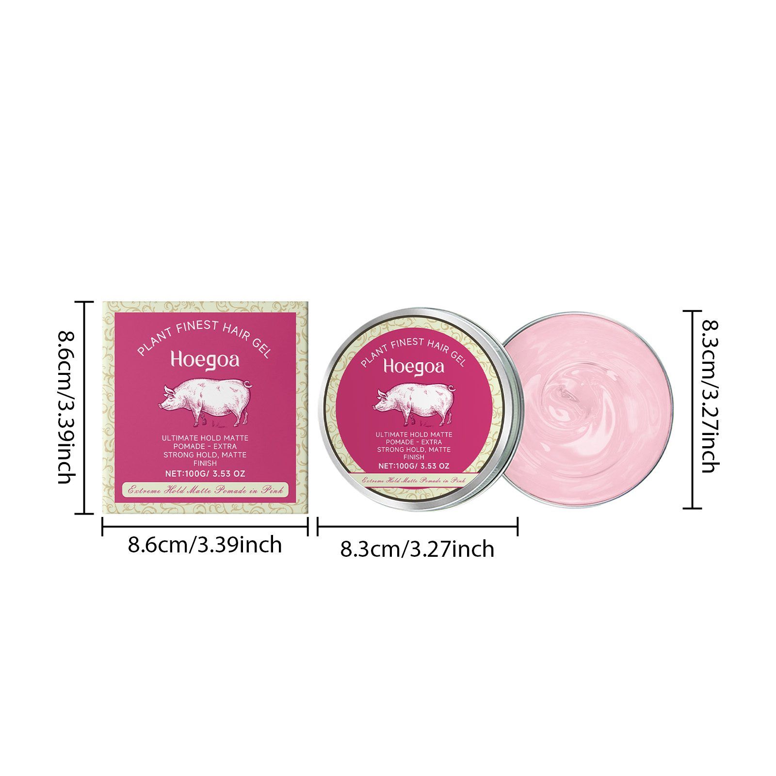 HOEGOA Pink Hair Styling Gel, 100 g photo 5