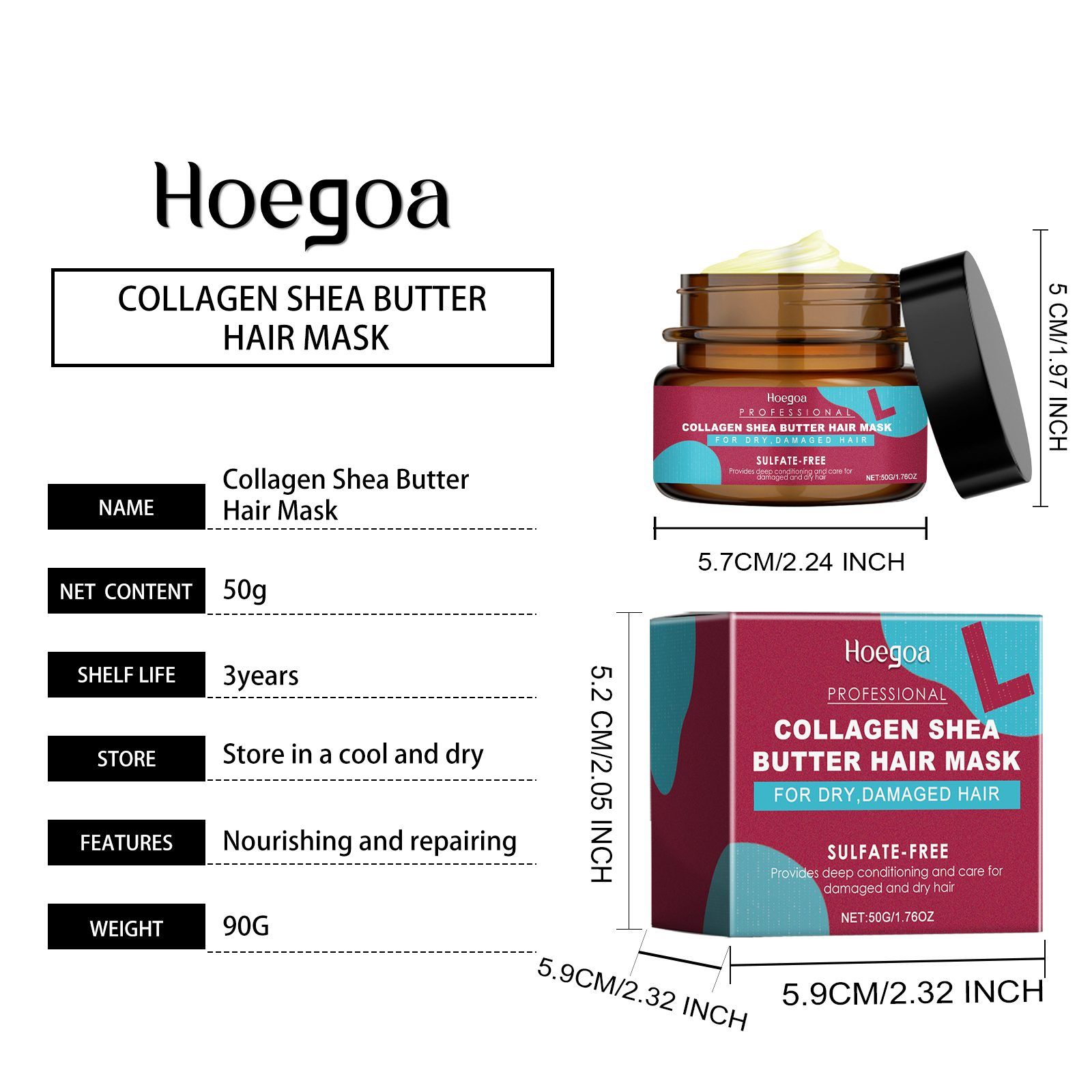 HOEGOA Keratin Hair Conditioning Mask, 50 g photo 6