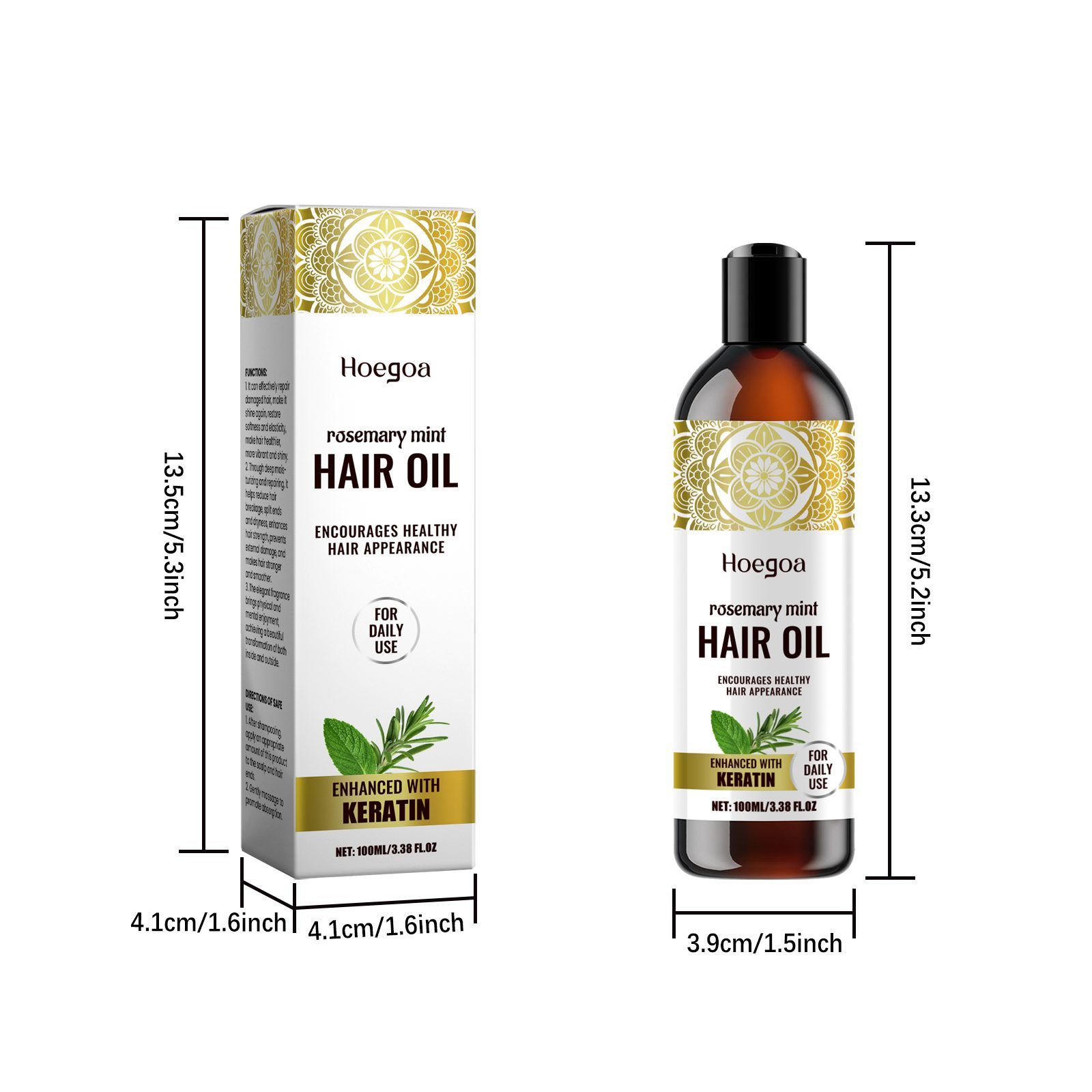 HOEGOA Rosemary Mint Hair Oil, 100 ml photo 8