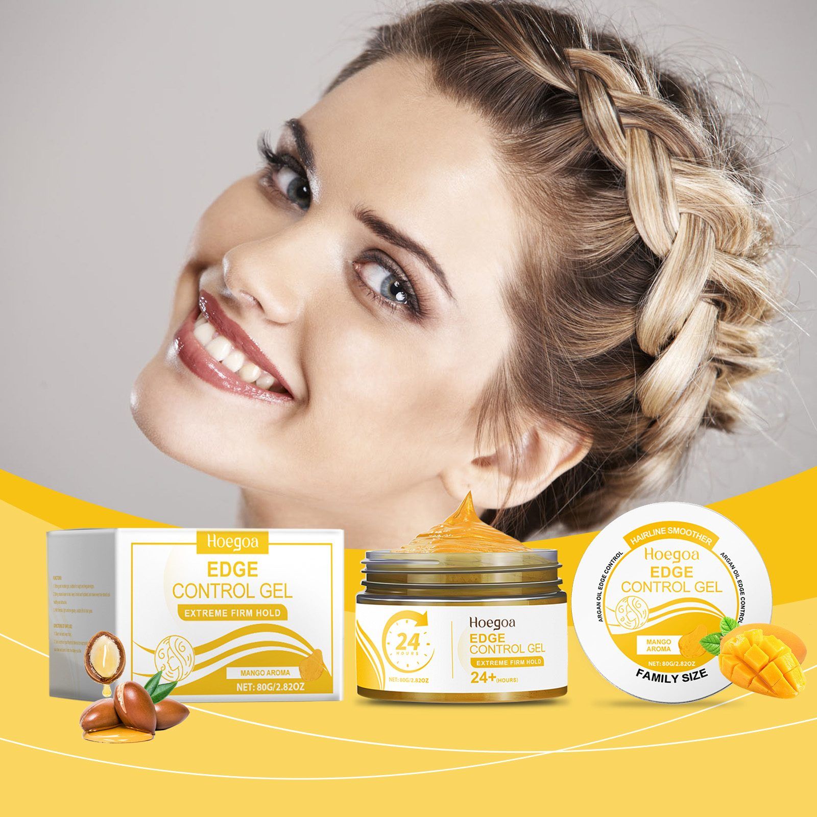 HOEGOA Mango Aroma Edge Control Gel, 80 g photo 5