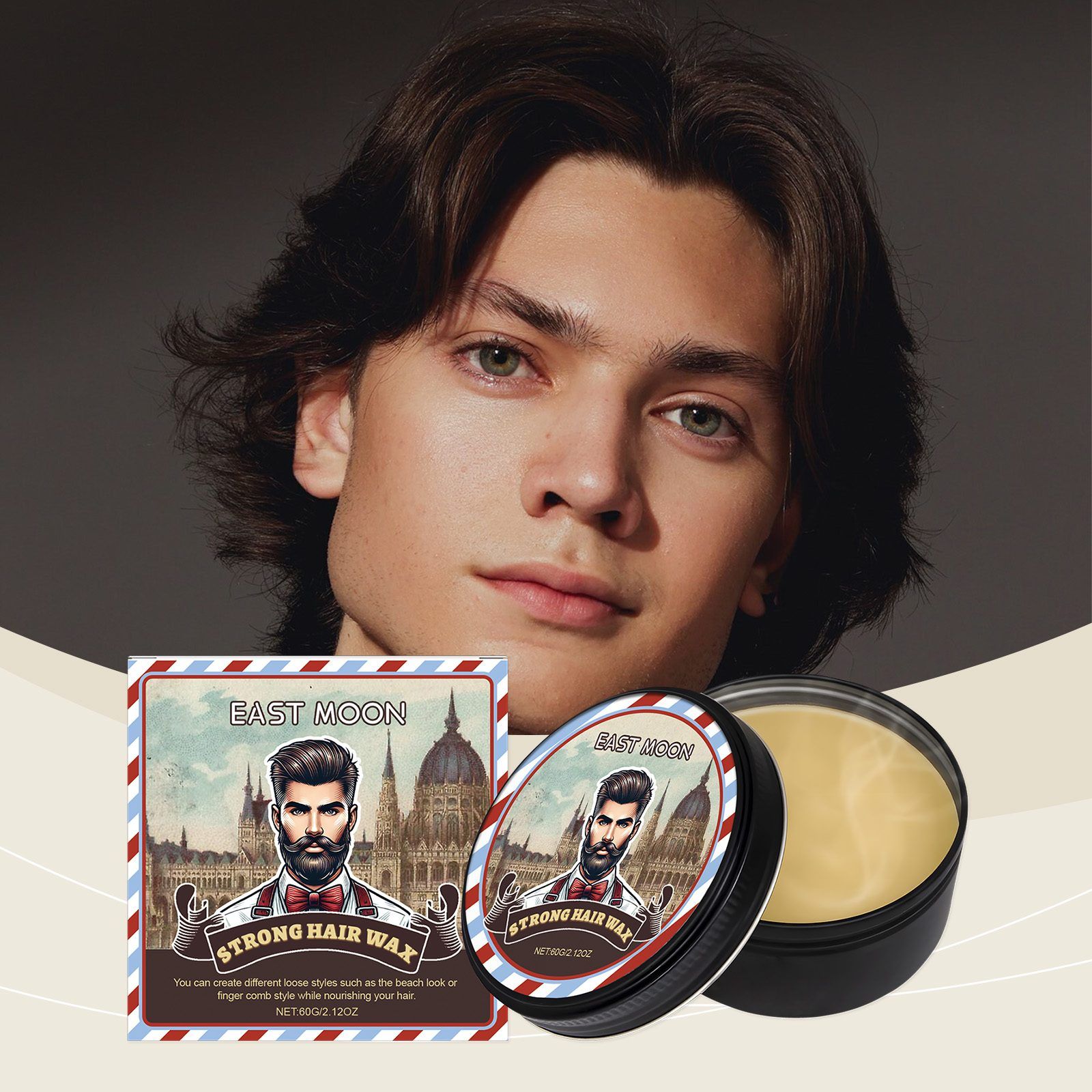 EAST MOON Conditioning Hair Styling Wax, 60 g photo 3