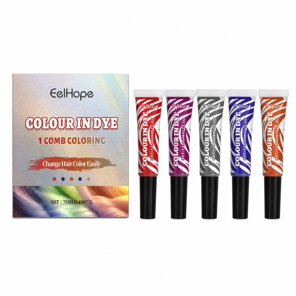 EELHOPE Halloween Temporary Hair Color Set, 70 ml Set photo 1