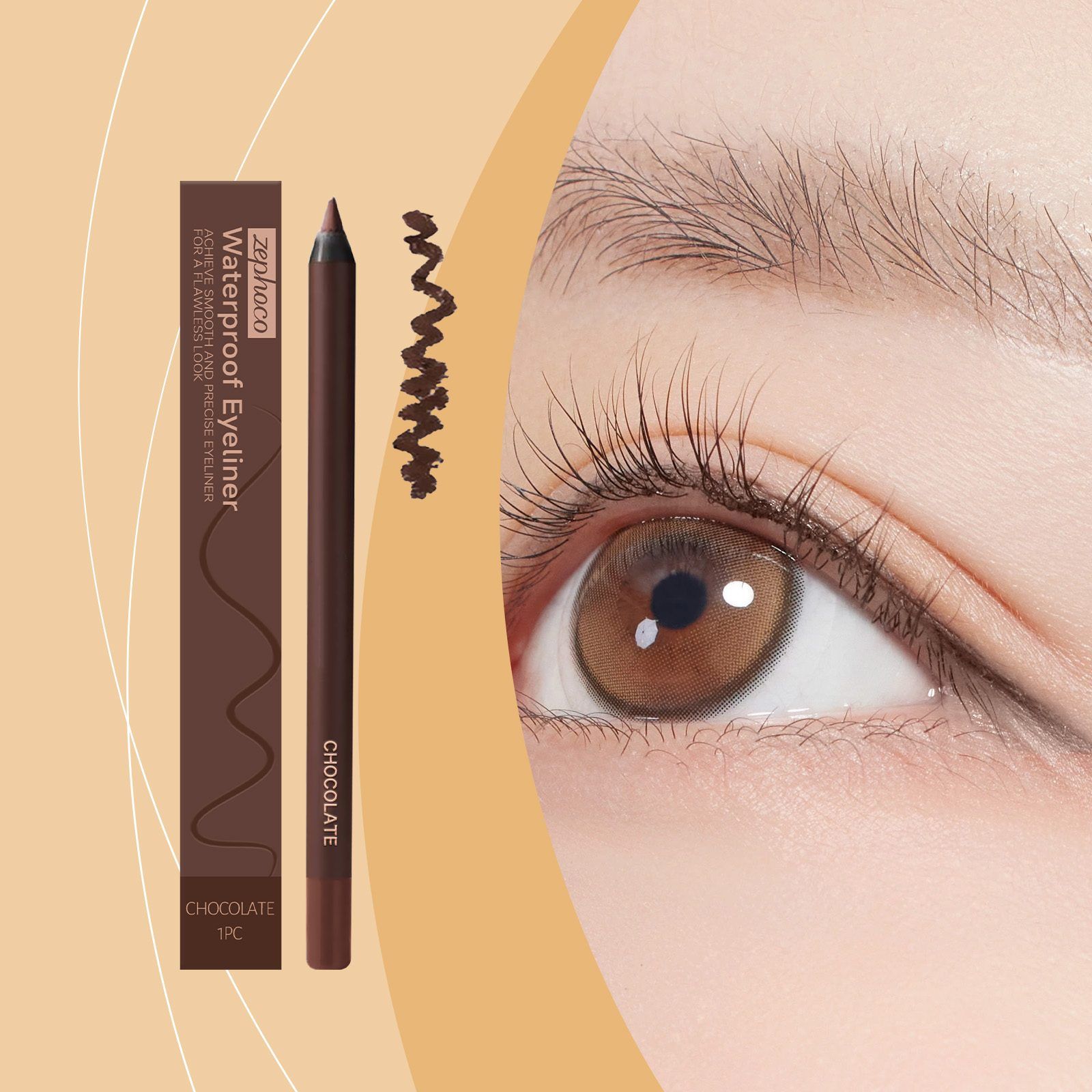 zephoco Eyeliner Pencil, Chocolate Brown, 1 Piece photo 8