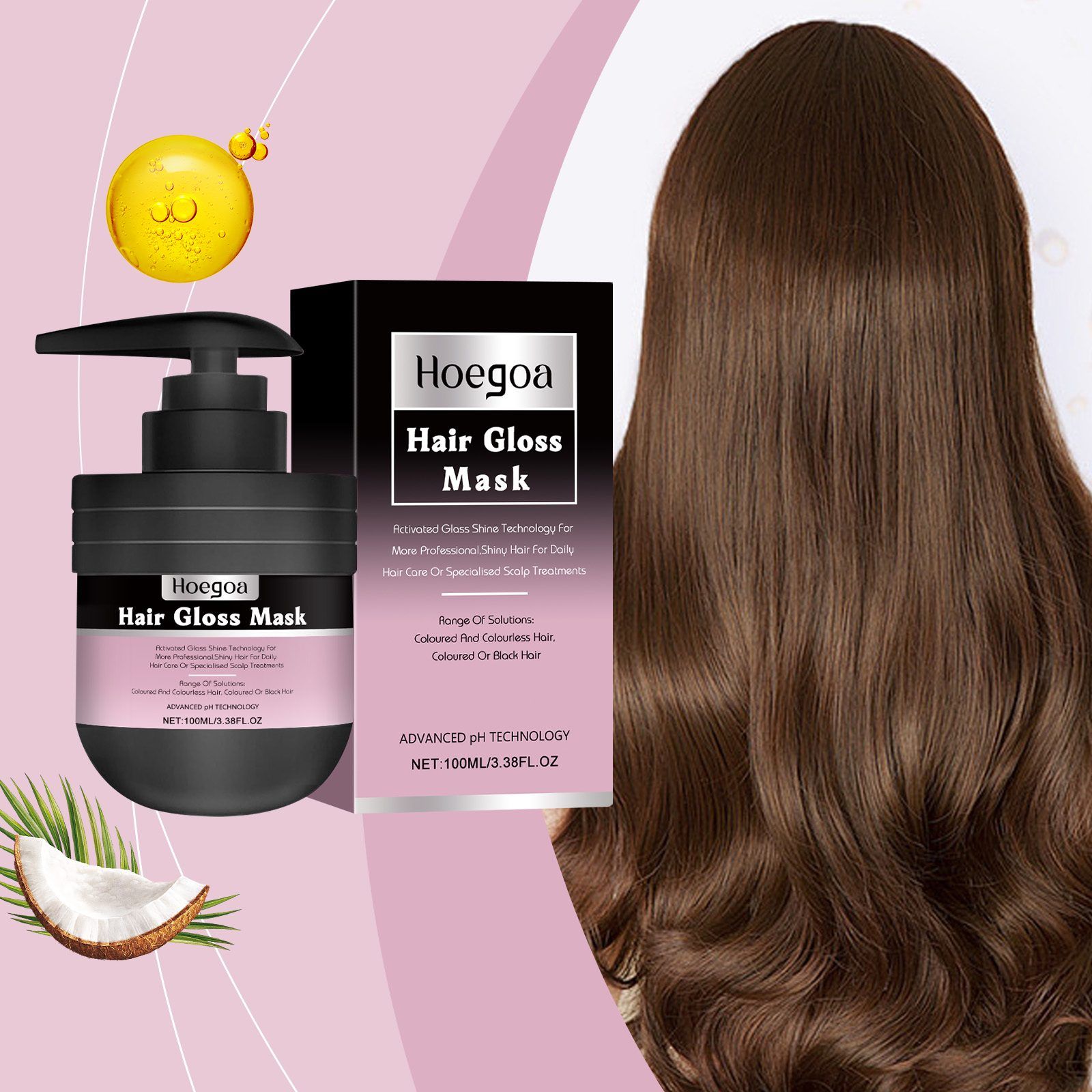 HOEGOA Smoothing Rinse-Off Hair Mask, 100 ml photo 2