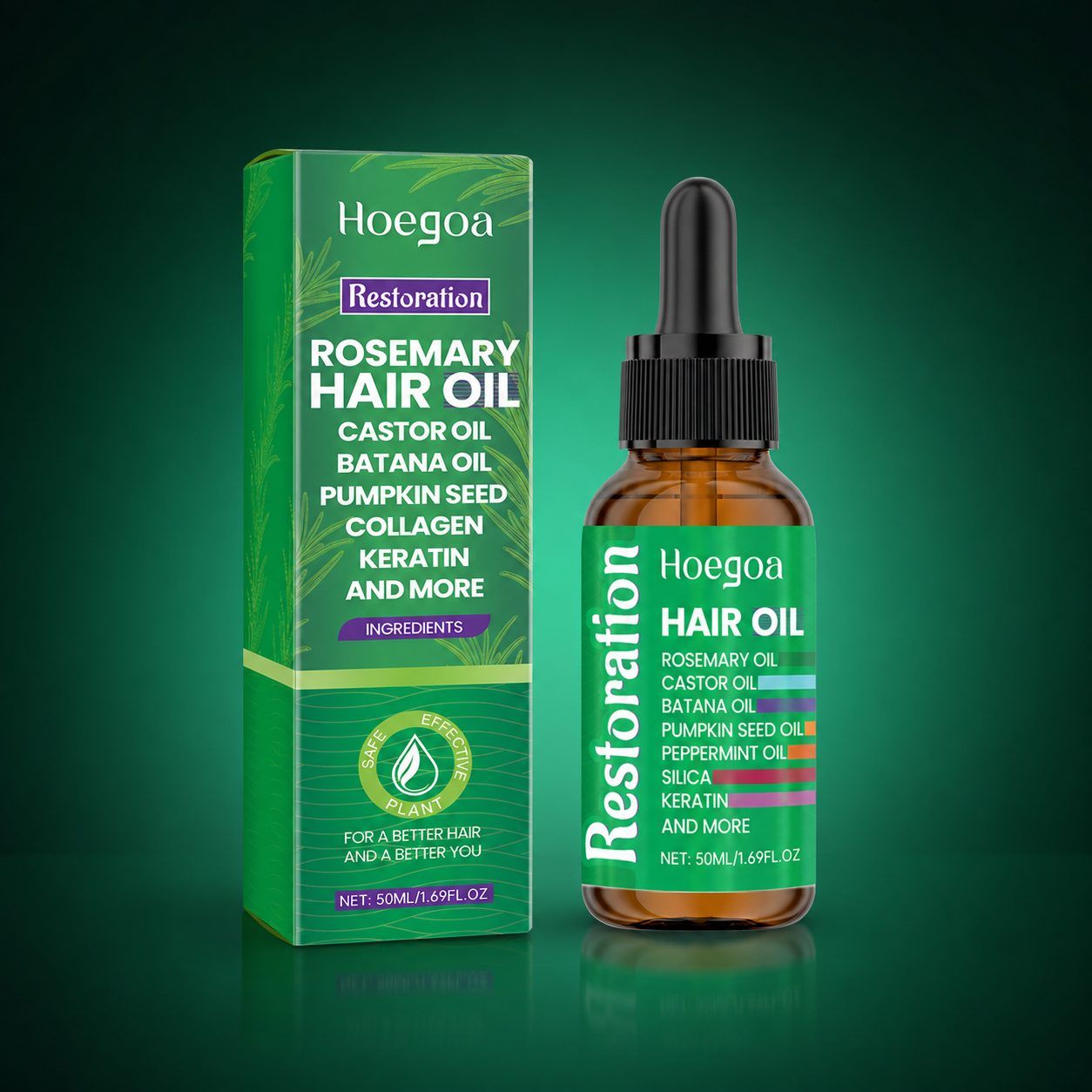 HOEGOA Rosemary Hair Care Oil, 50 ml photo 1